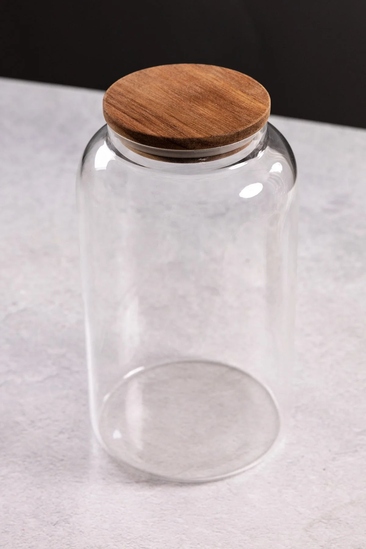 Large Glass Lidded Storage Jar