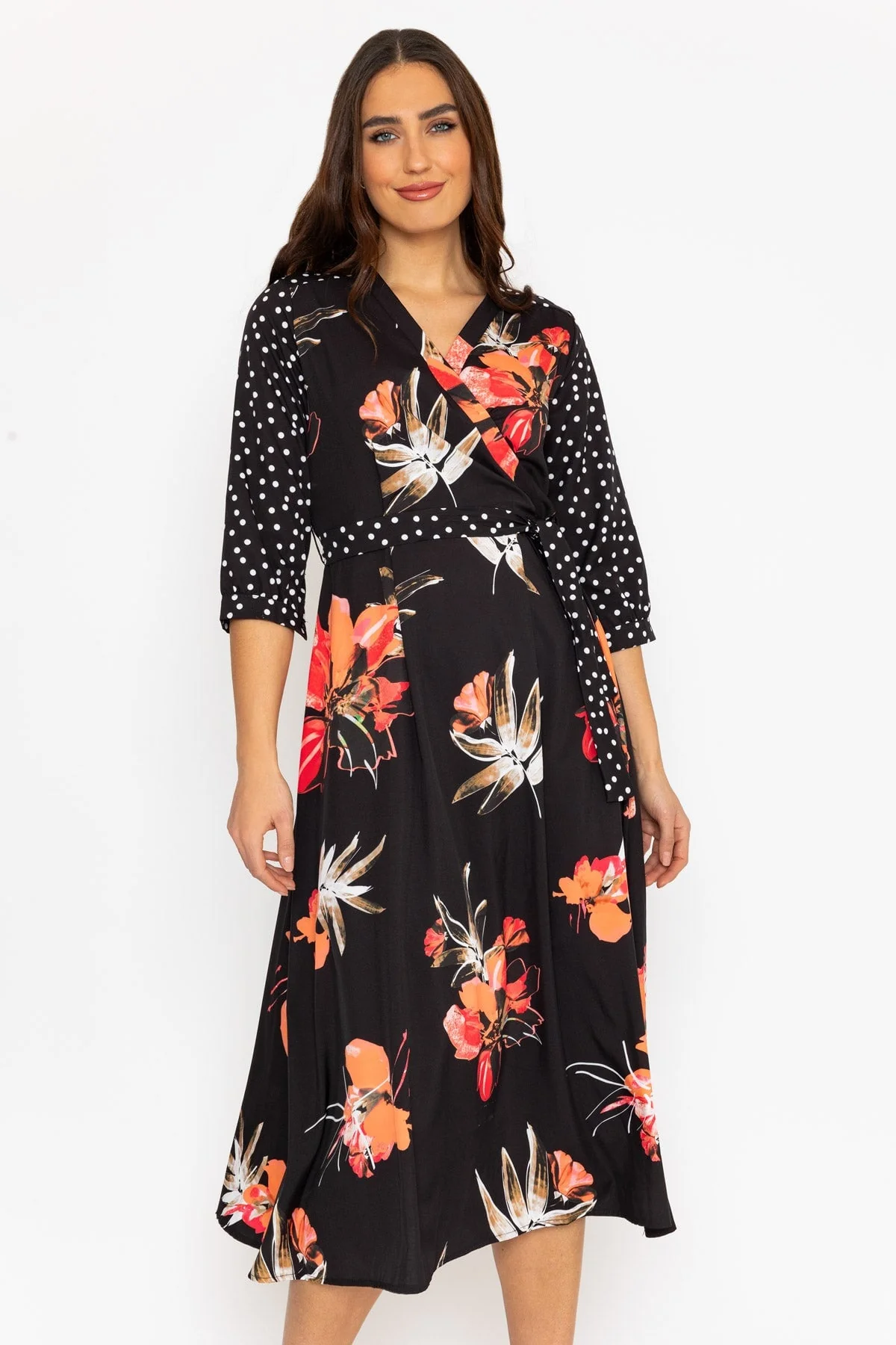 Jacqueline Midi Dress in Black