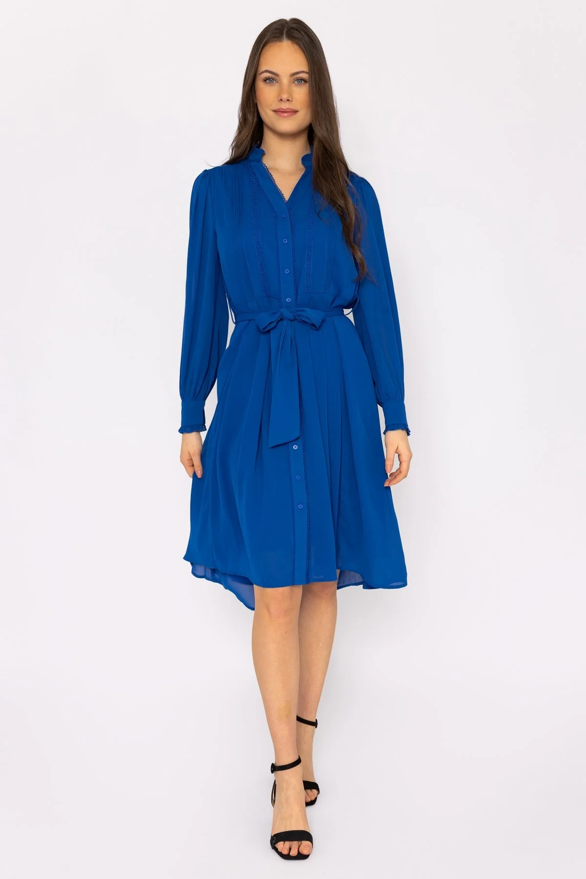 Annalise Knee Length Dress in Cobalt