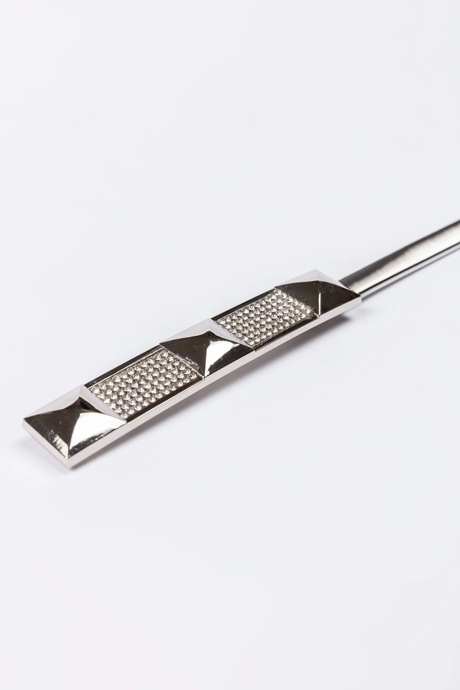 Diamante Detail Stretch Belt in Silver