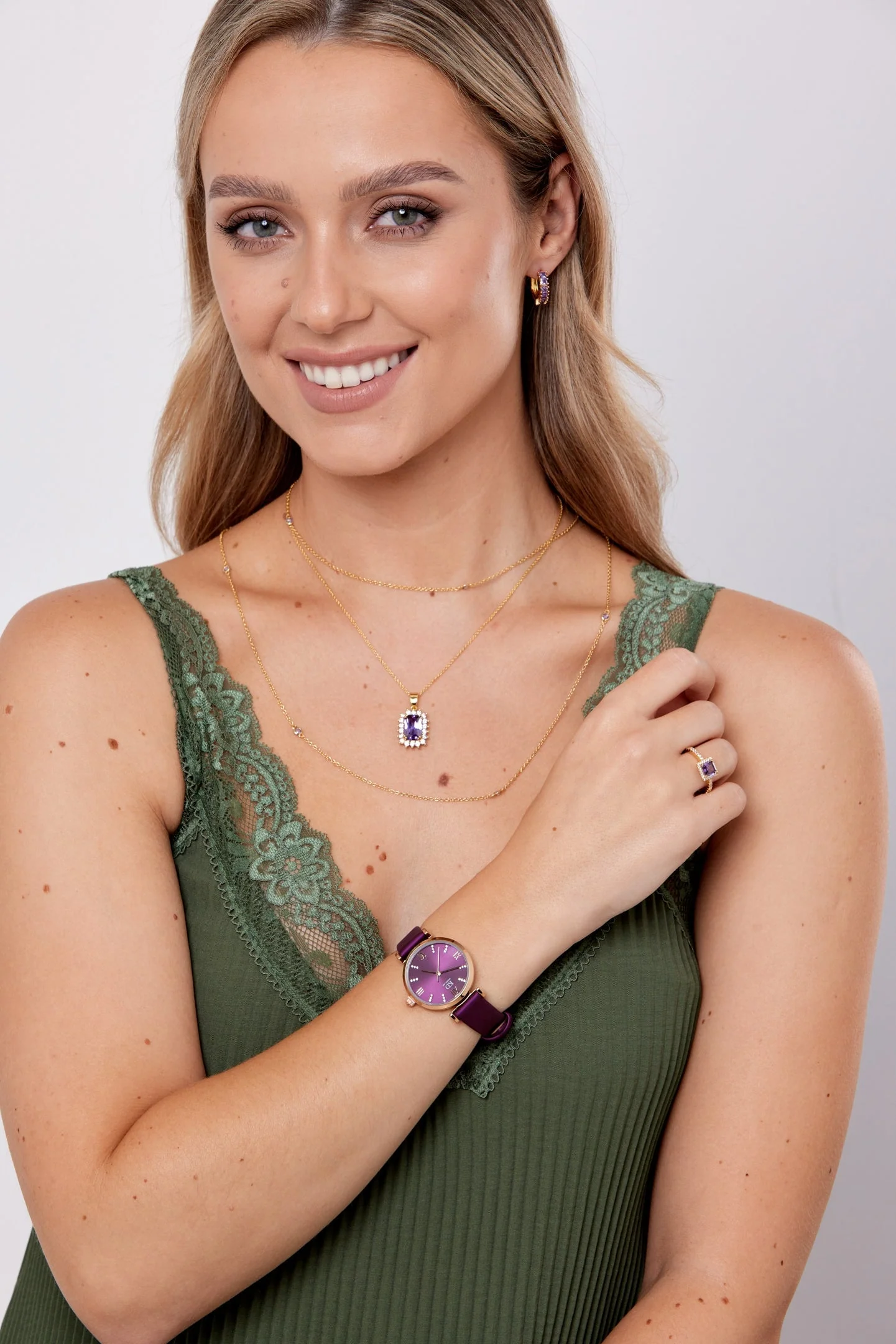 Long Fine Amethyst Chain