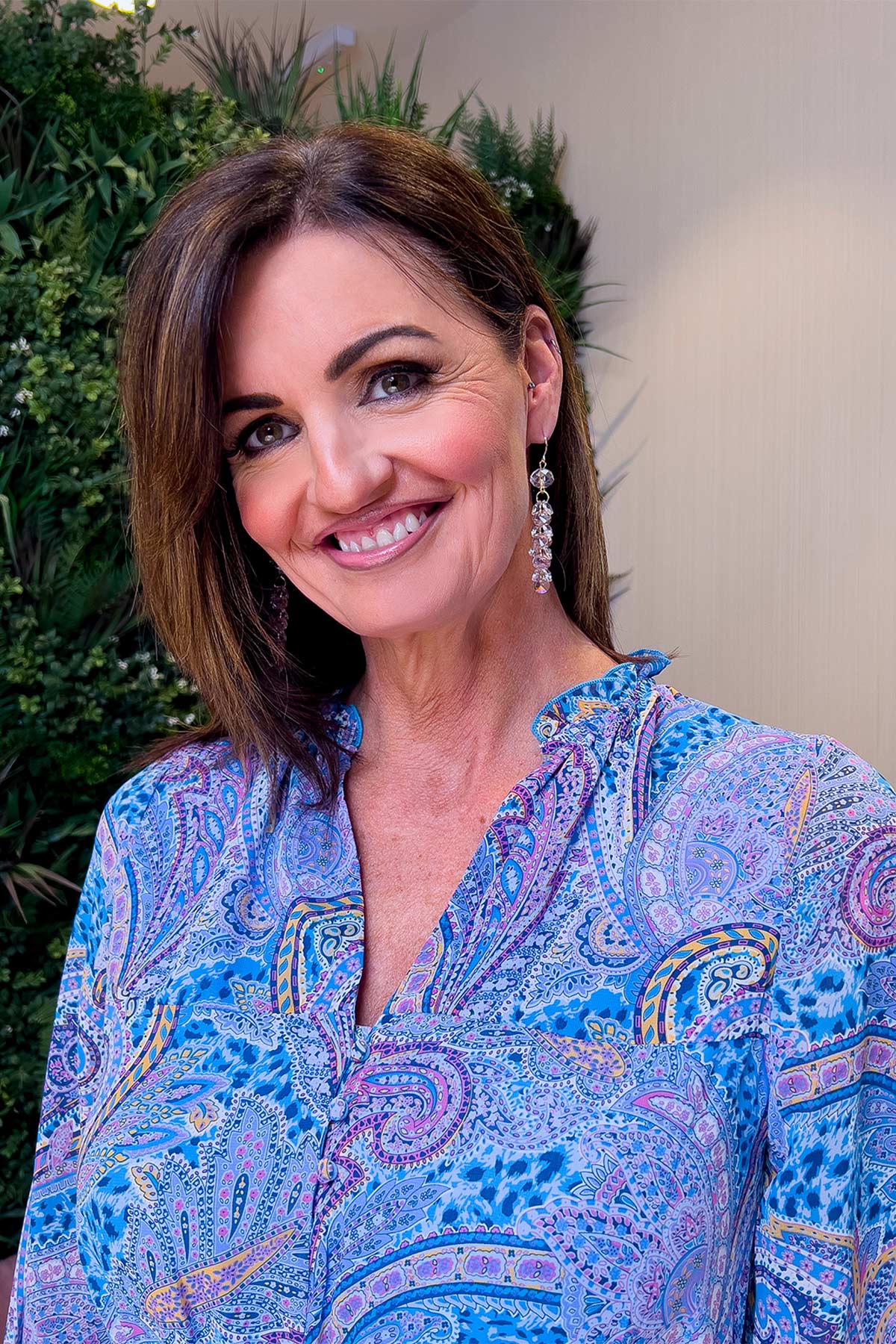 Mia Midi Dress in Blue Print