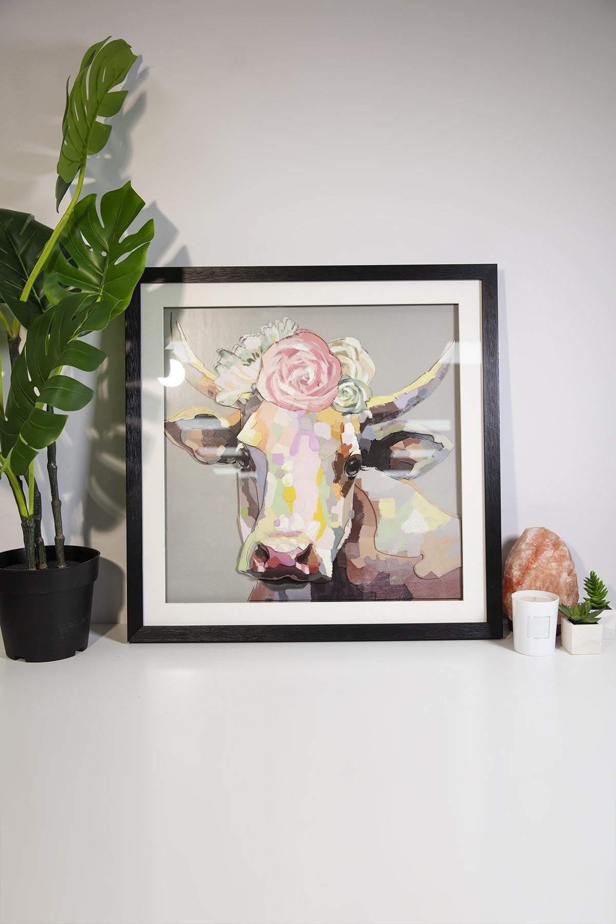3D Pretty Cow Wall Art