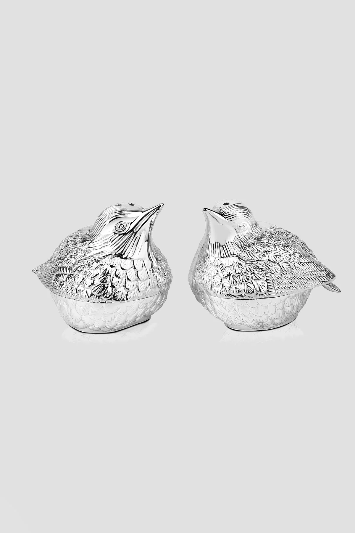 Silver Plated Bird Salt & Pepper Set