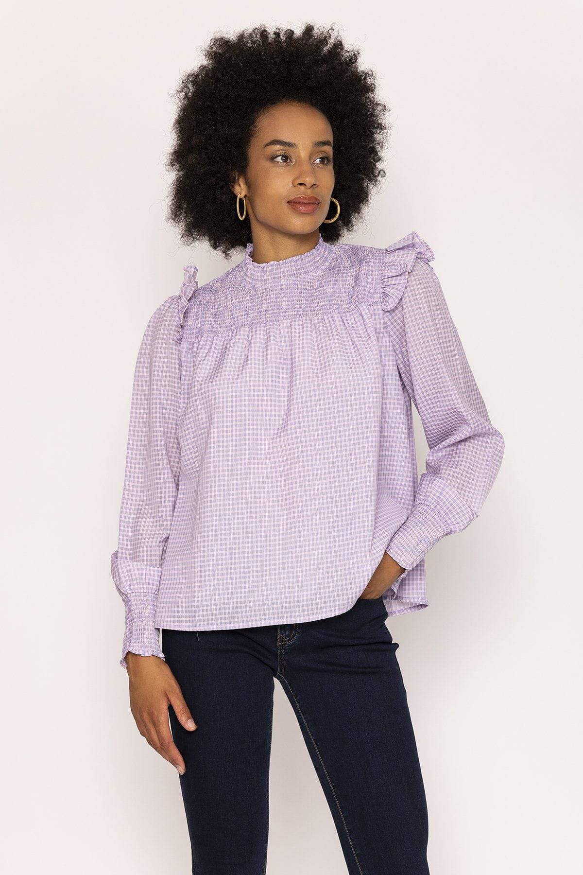 Gingham Blouse in Purple