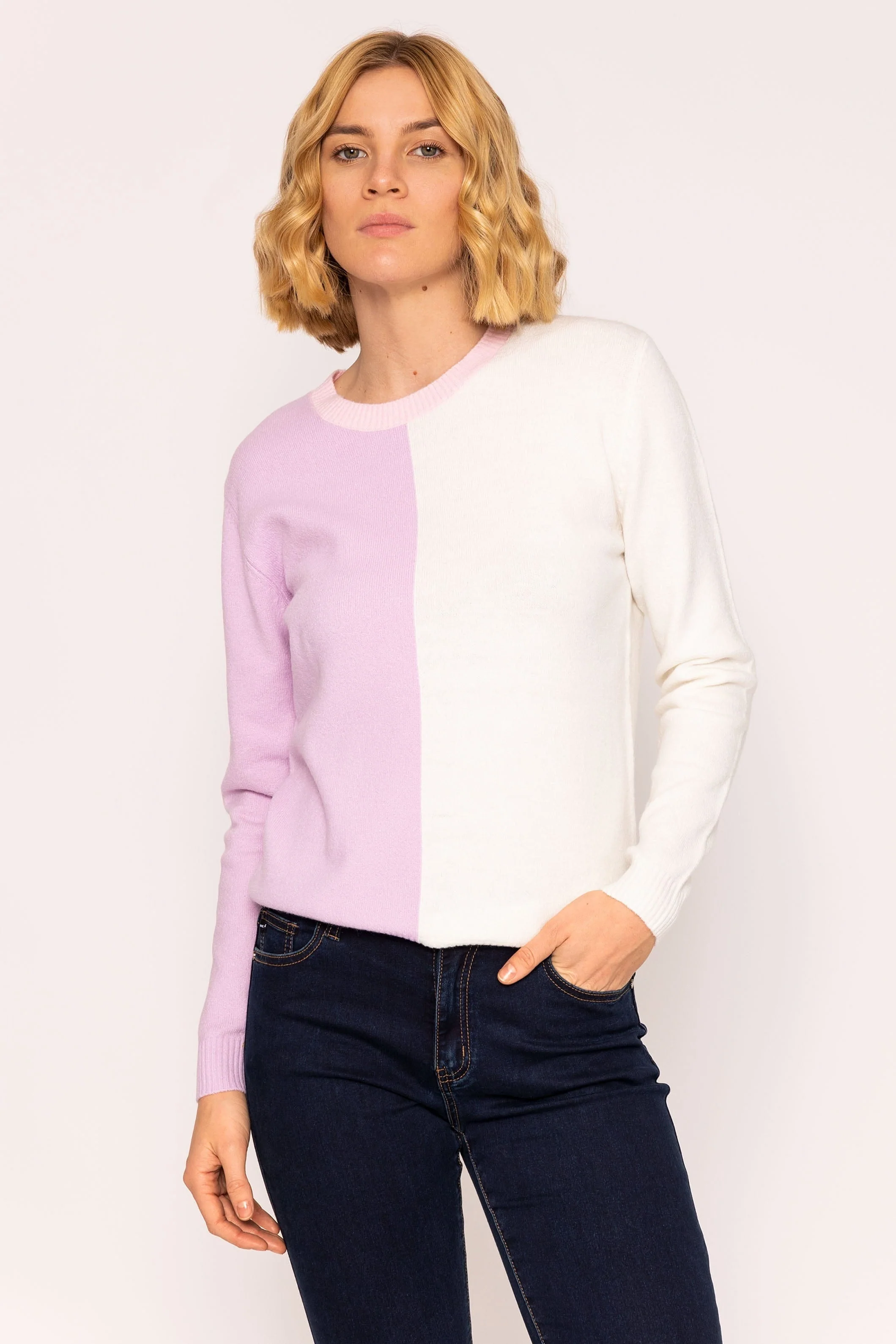 Panel Knit in Lilac