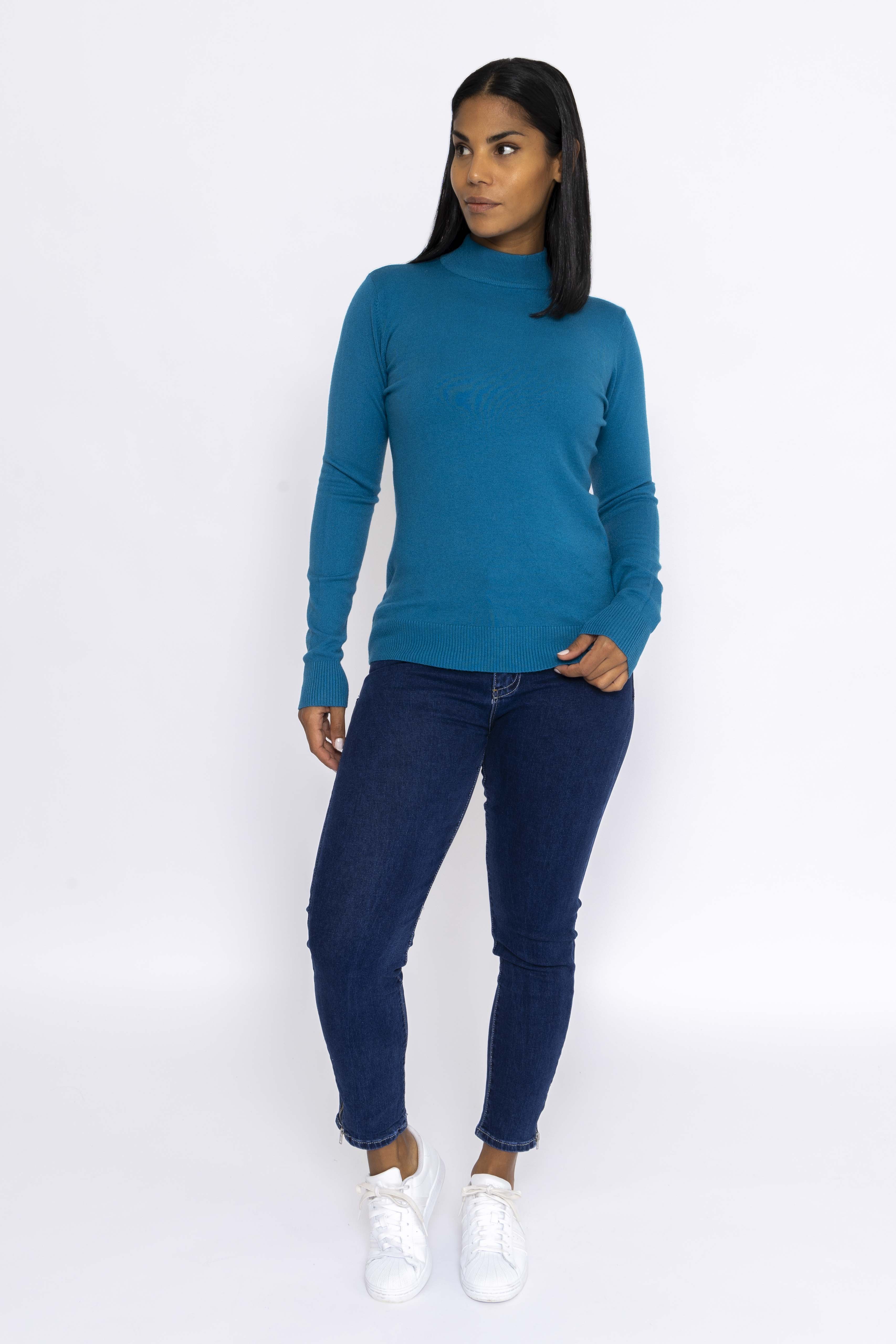 Turtleneck Knit in Teal