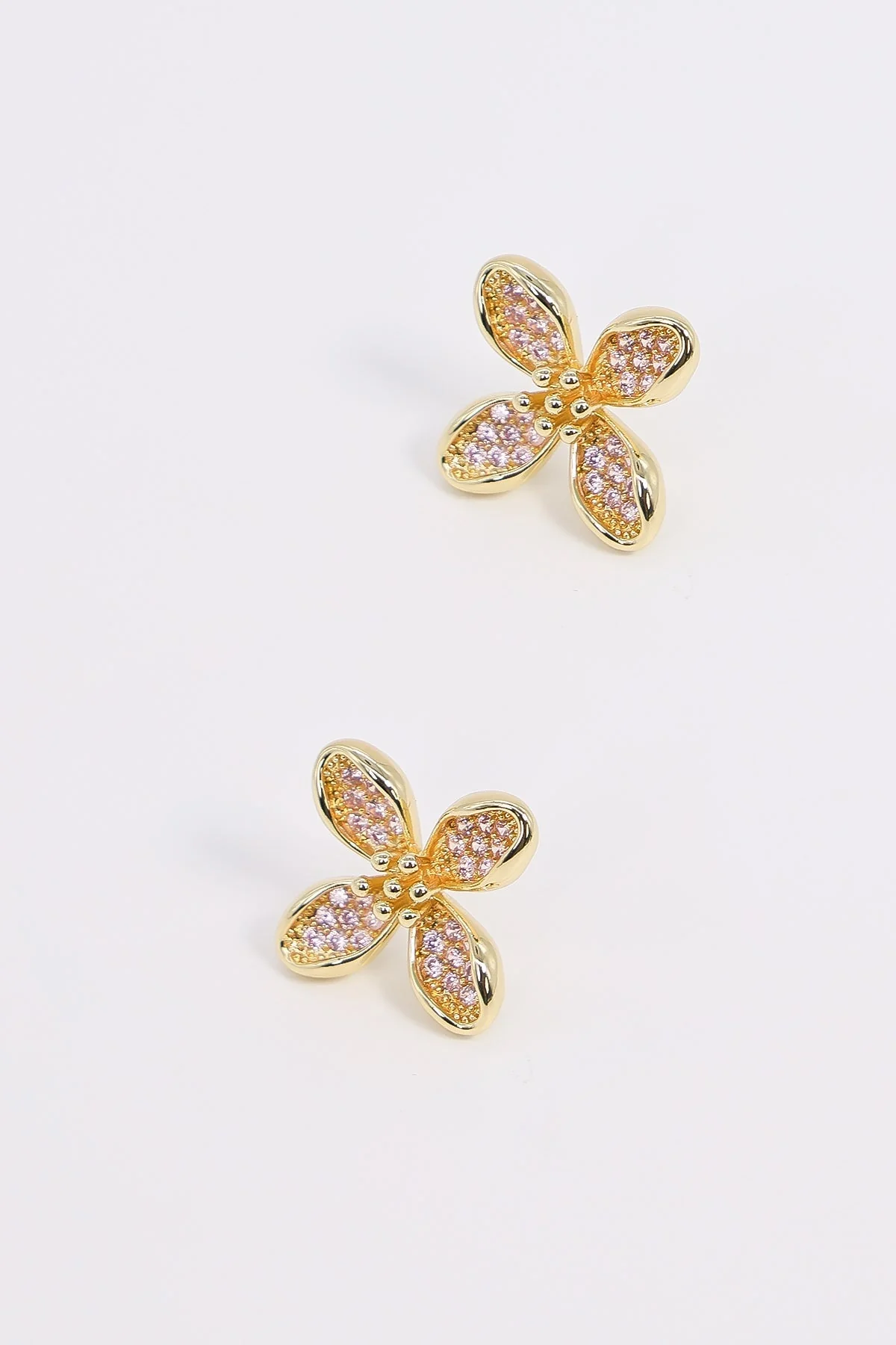 Flower Earrings in Gold