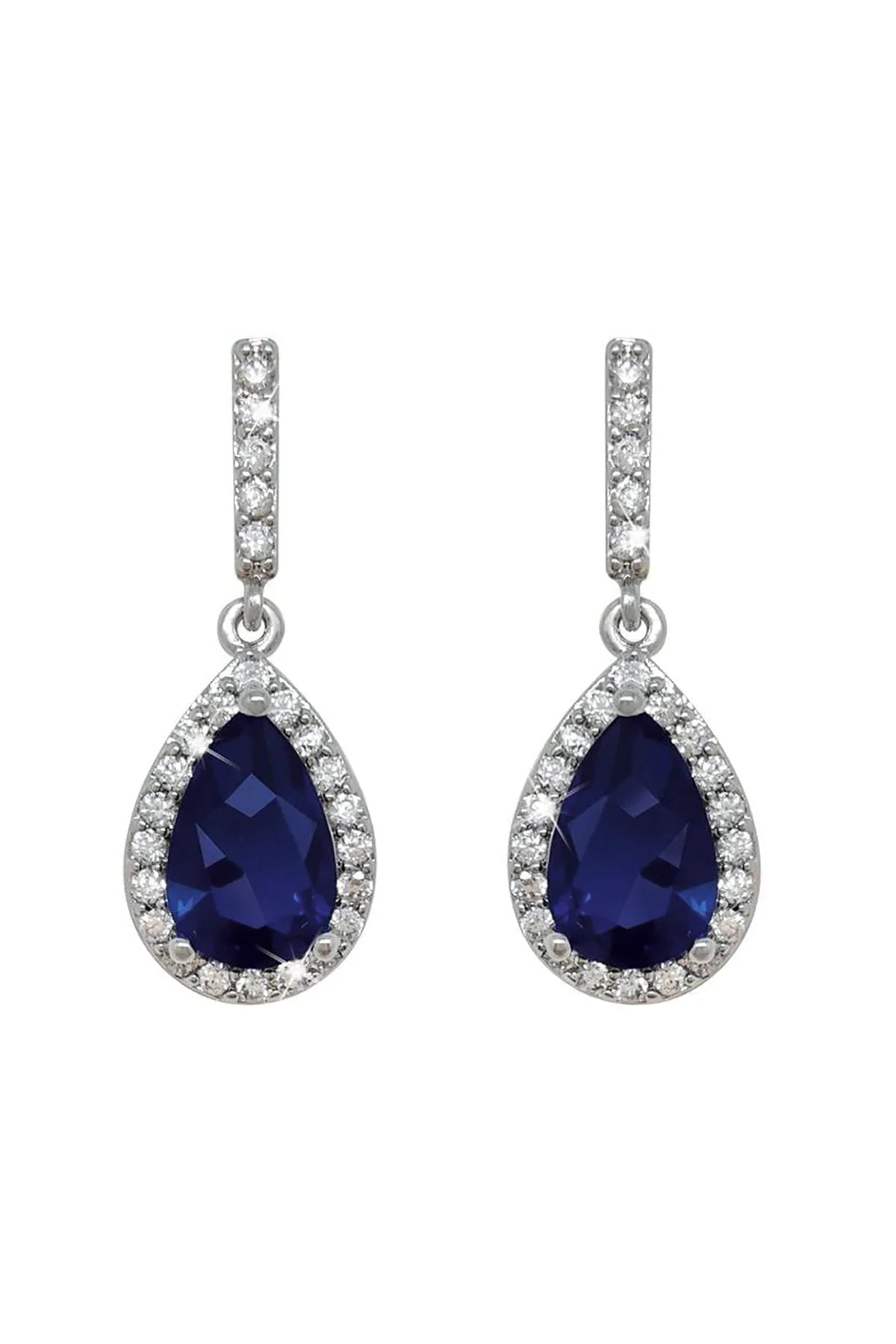 Blue Pear Shape Earrings