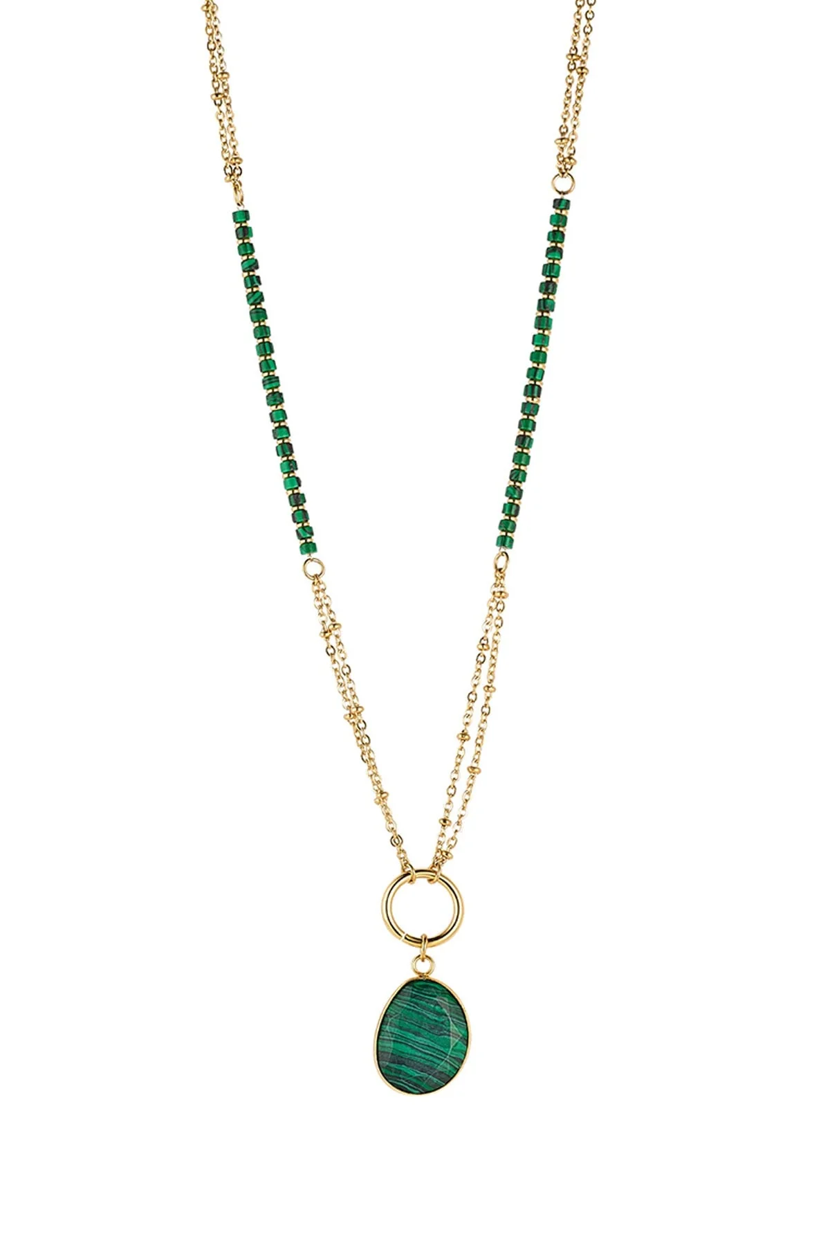 Malachite Long Necklace