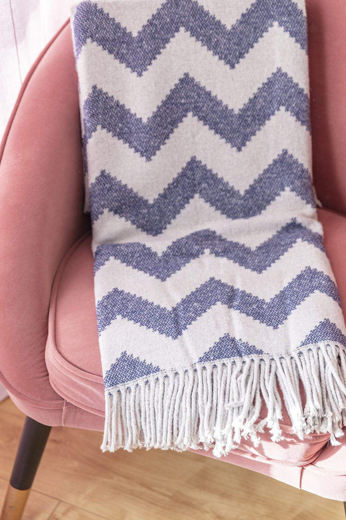 Ziggy Throw 127x178cm in Navy and Grey