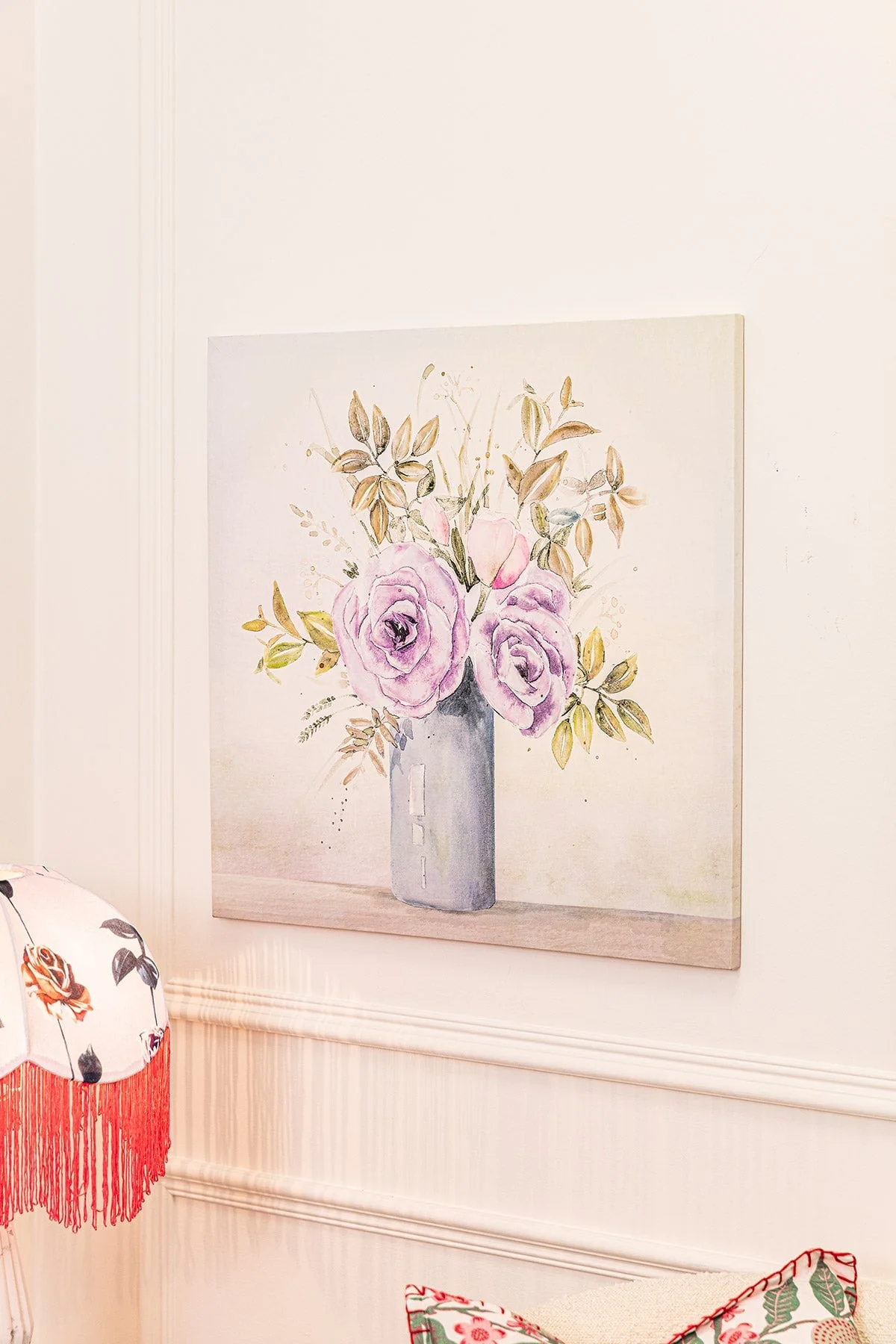 Floral Posy Jar Canvas Wall Art