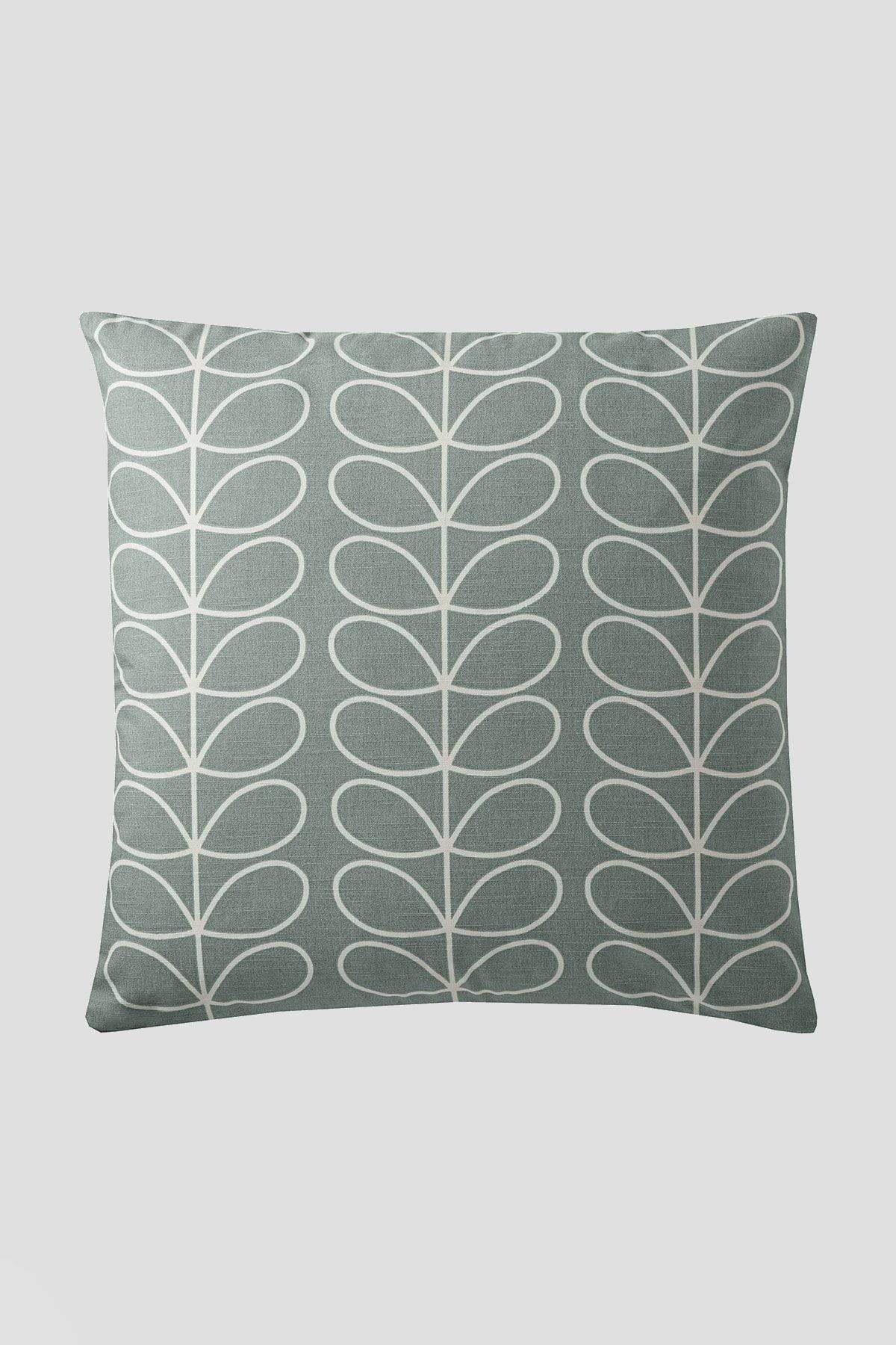 Small Linear Stem Duck Egg 50x50cm Cushion