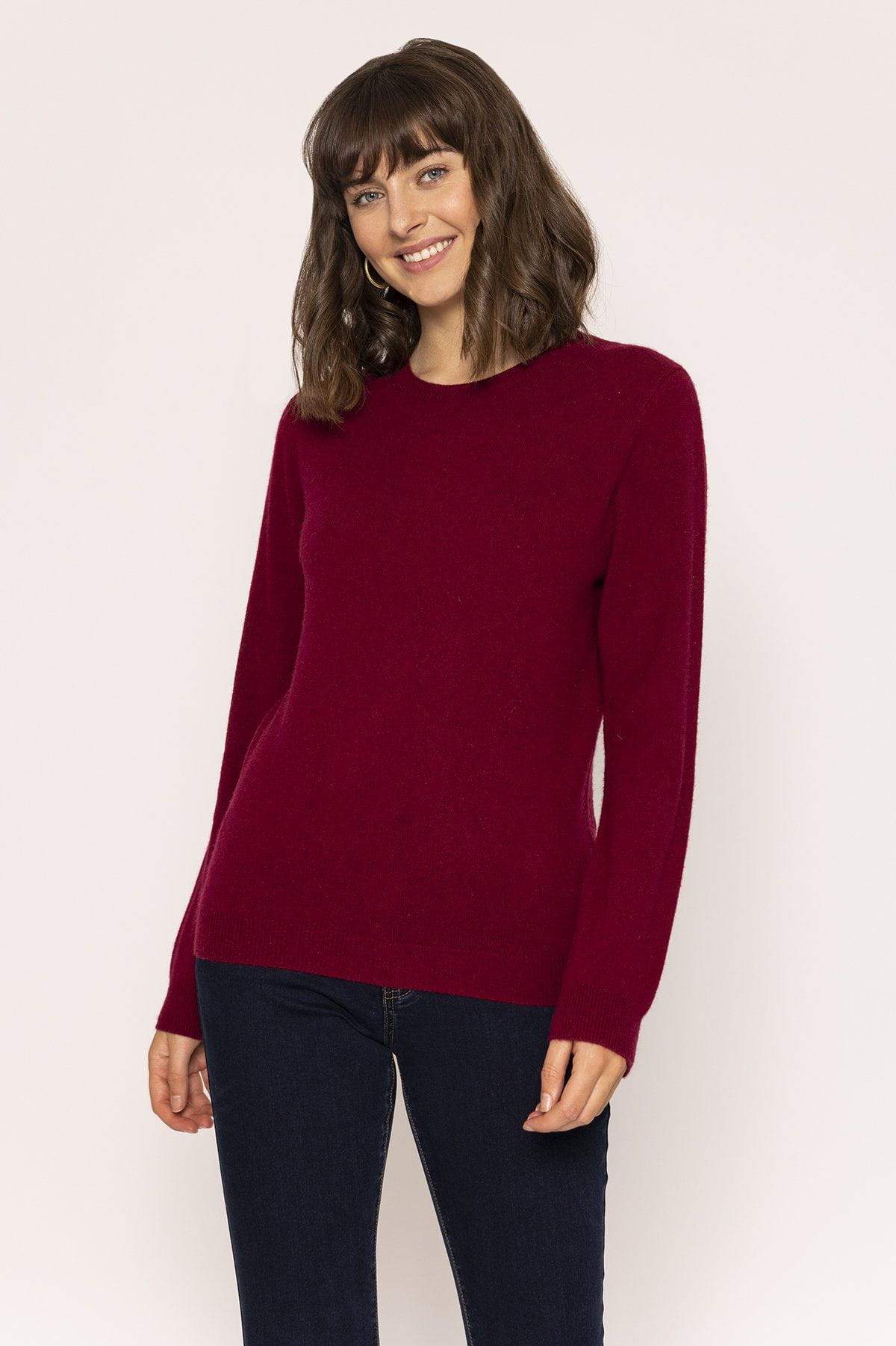 100% Cashmere Knit in Burgundy