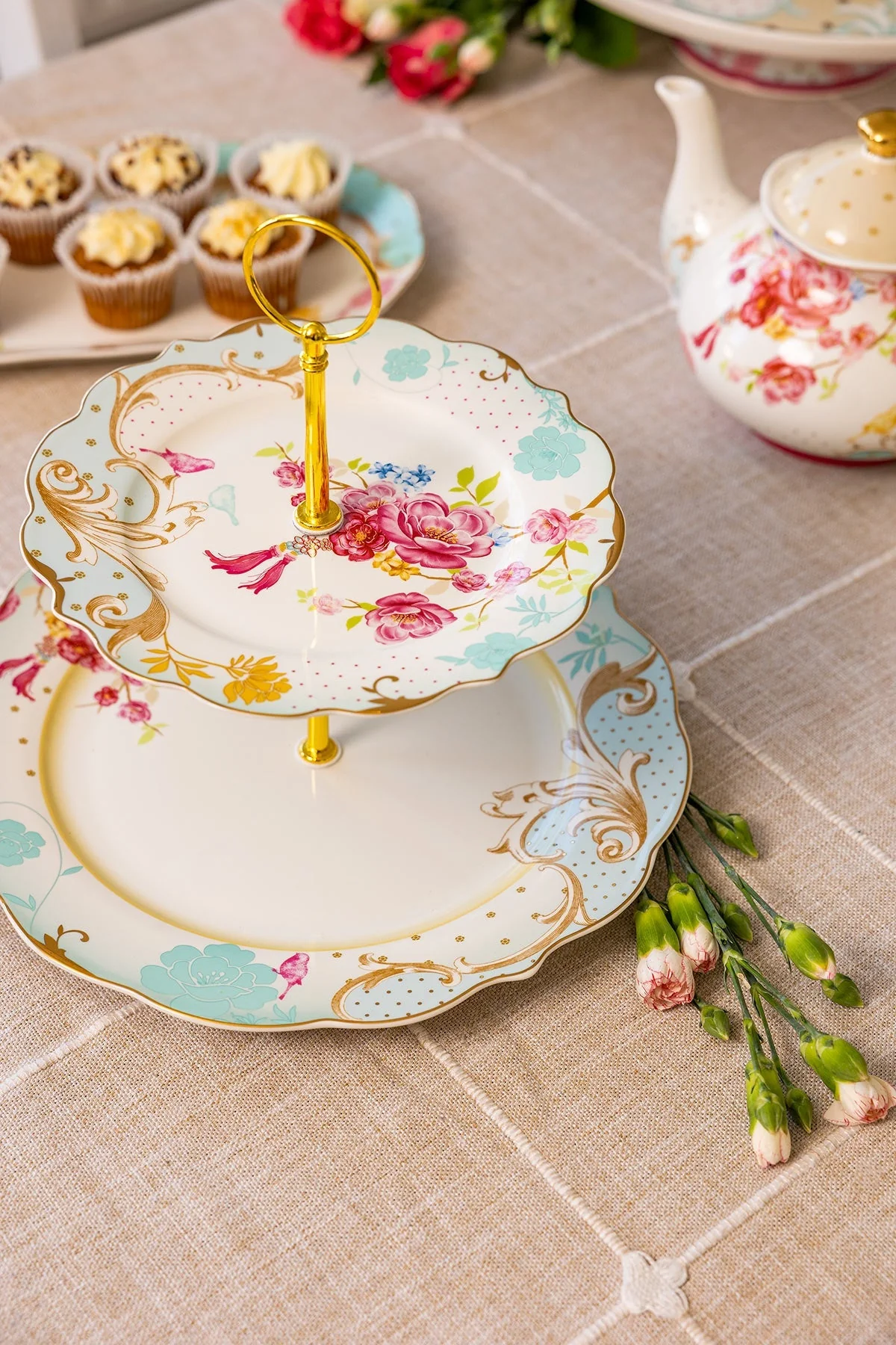 Rosa Belle Two Tier Cake Plate