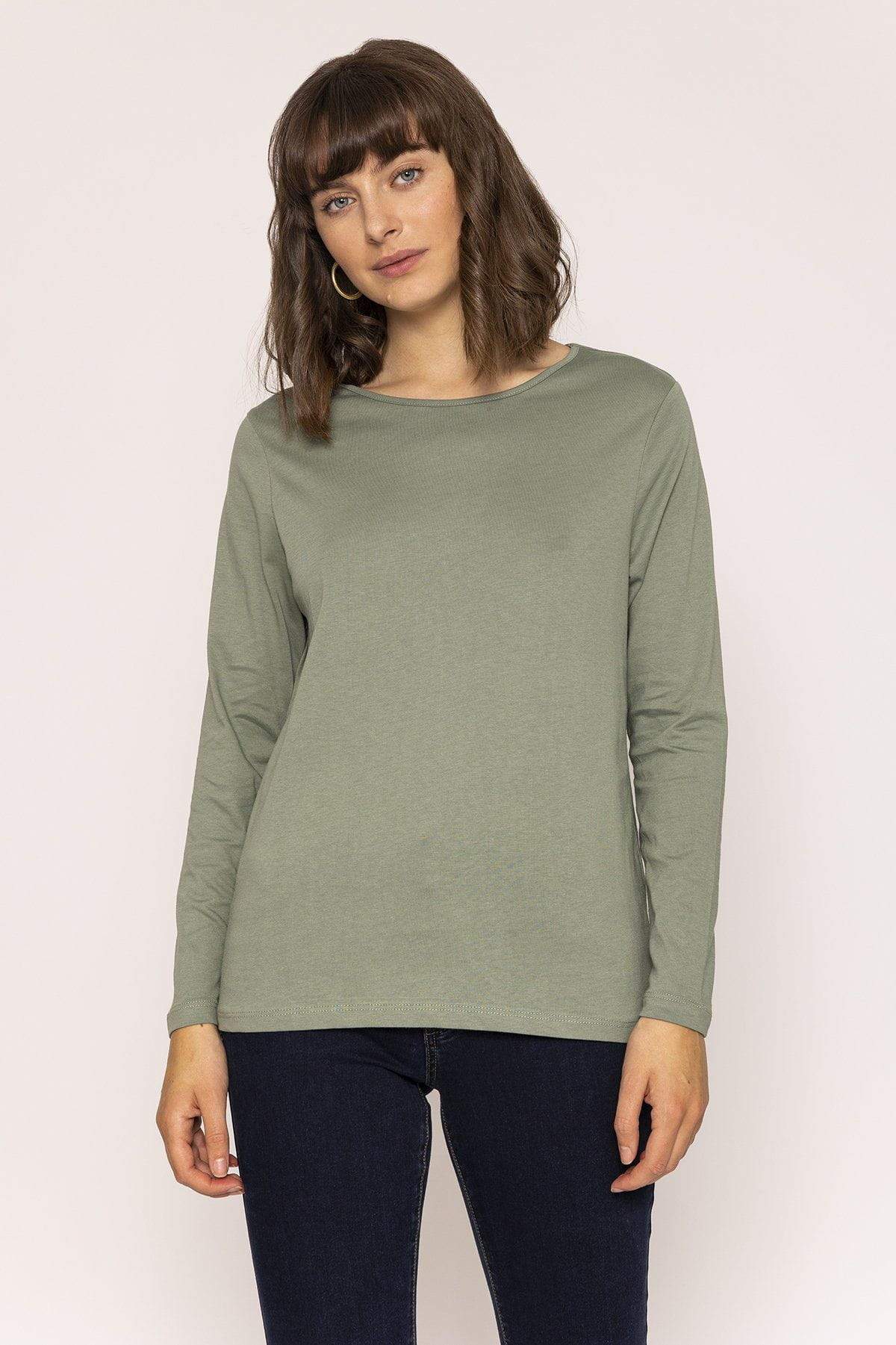 Long Sleeve Basic Tee in Khaki