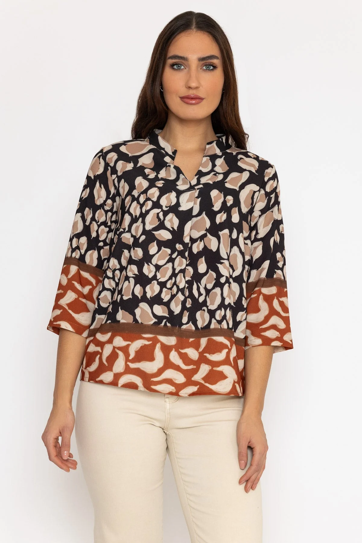 Olivia Top in Black Print