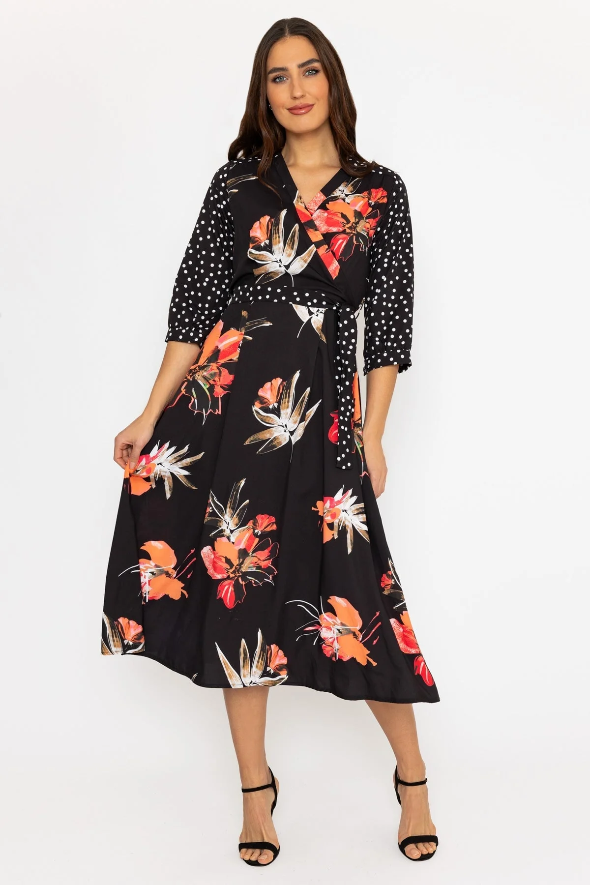 Jacqueline Midi Dress in Black