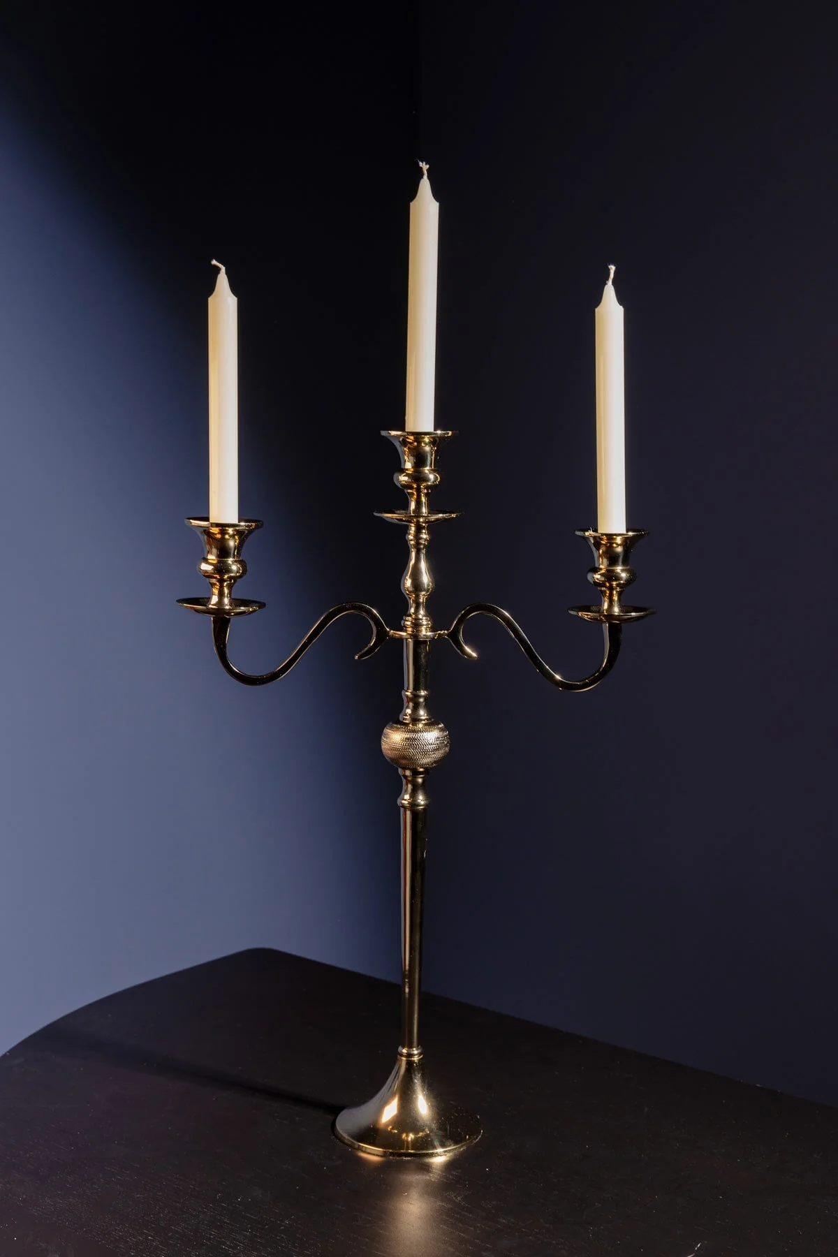 Gold 3 Arm Candelabra