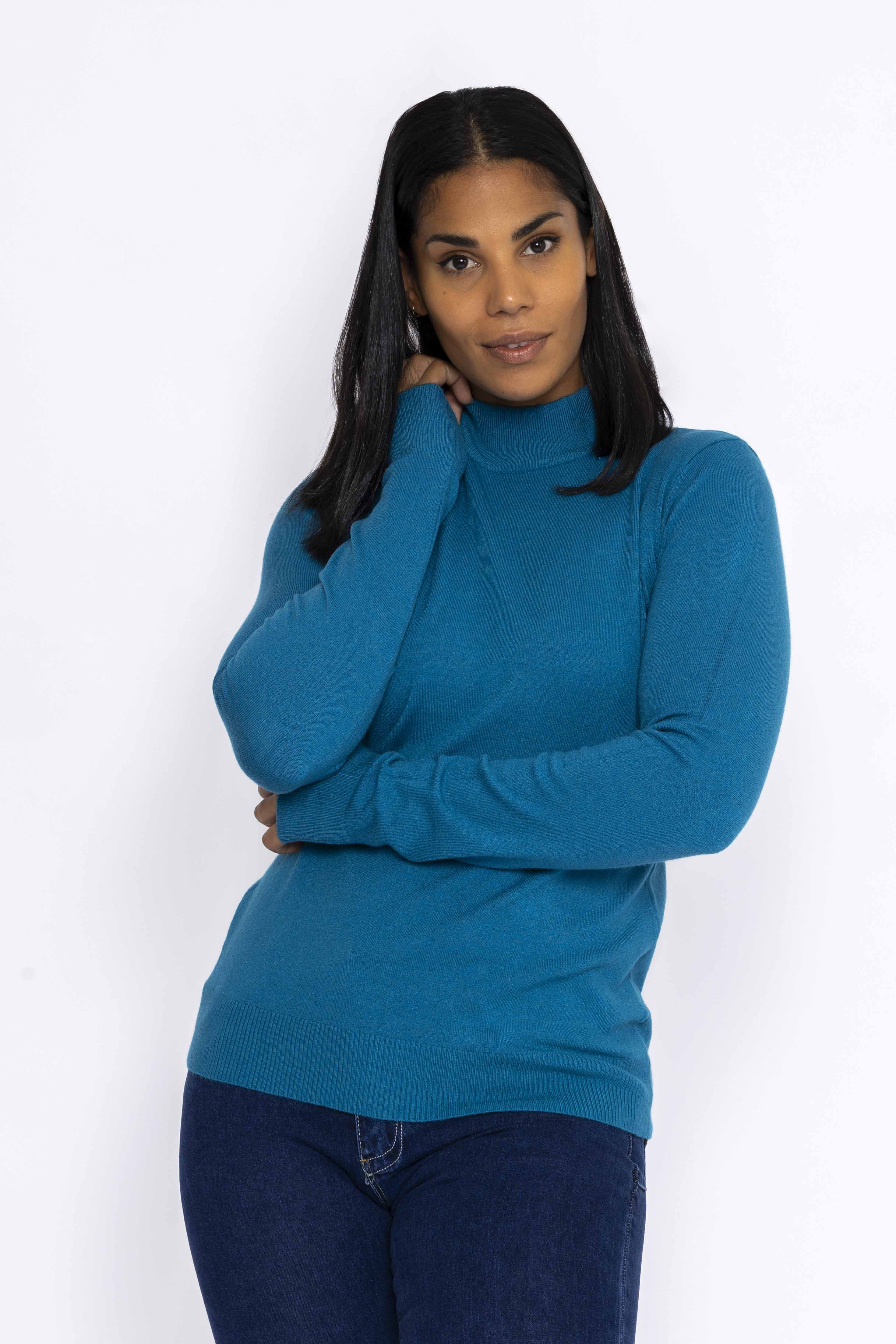 Turtleneck Knit in Teal