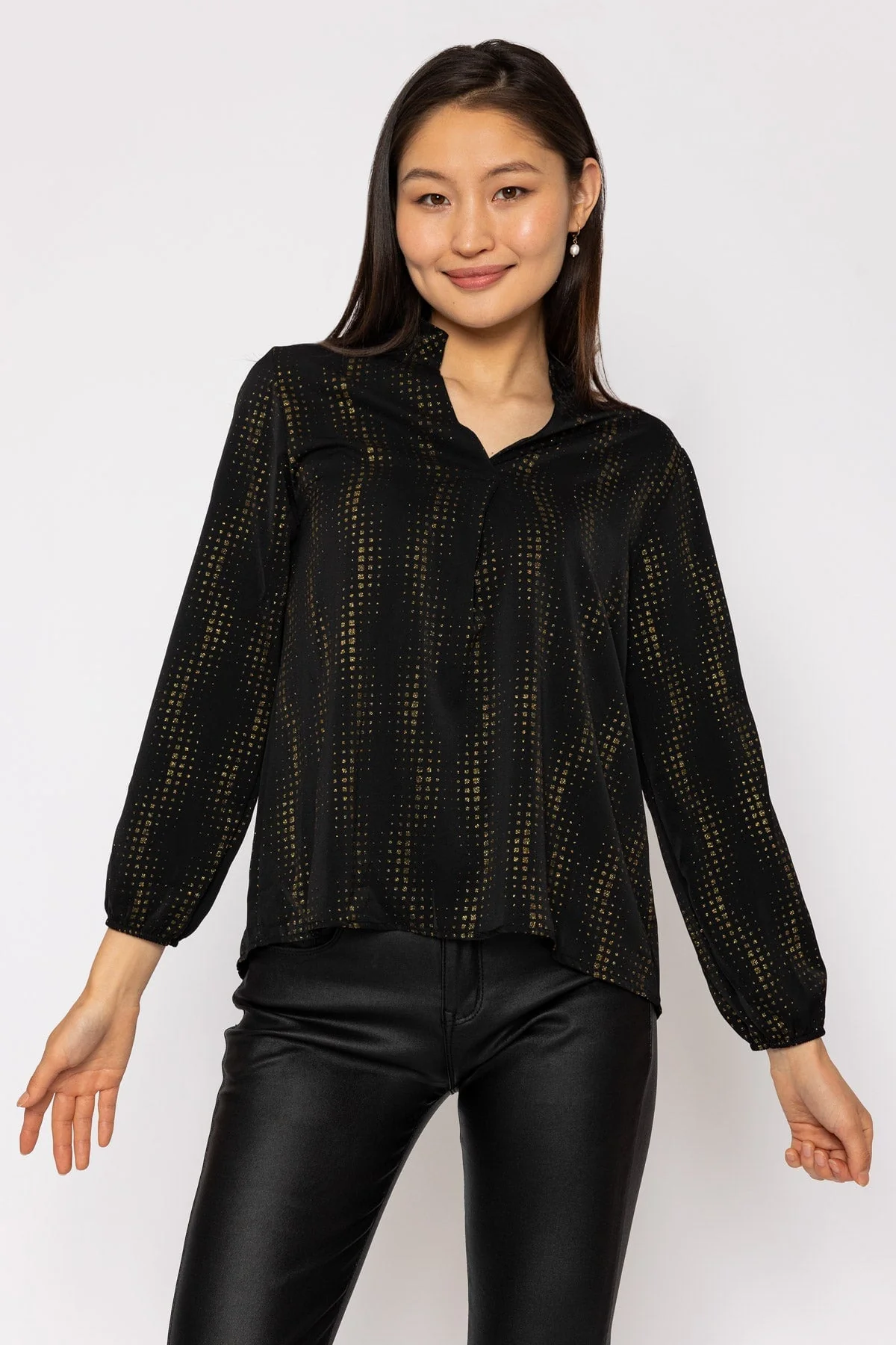 V-Neck Top in Black