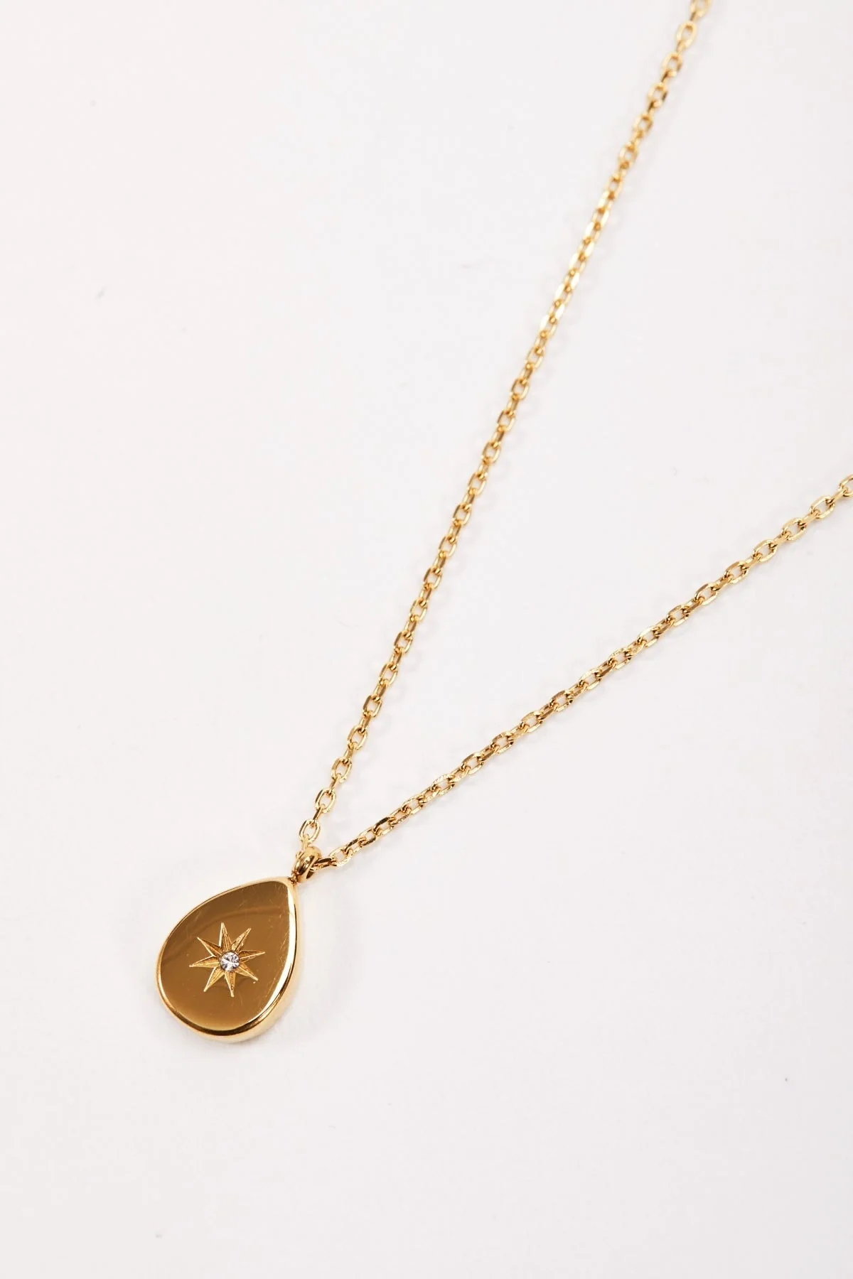 Star Drop Pendant Necklace