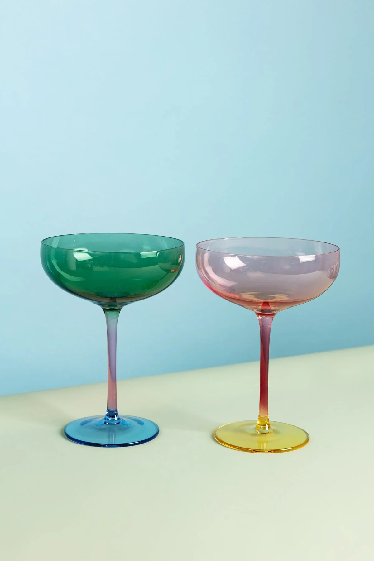 Eclectic Champagne Saucer Set Of 2