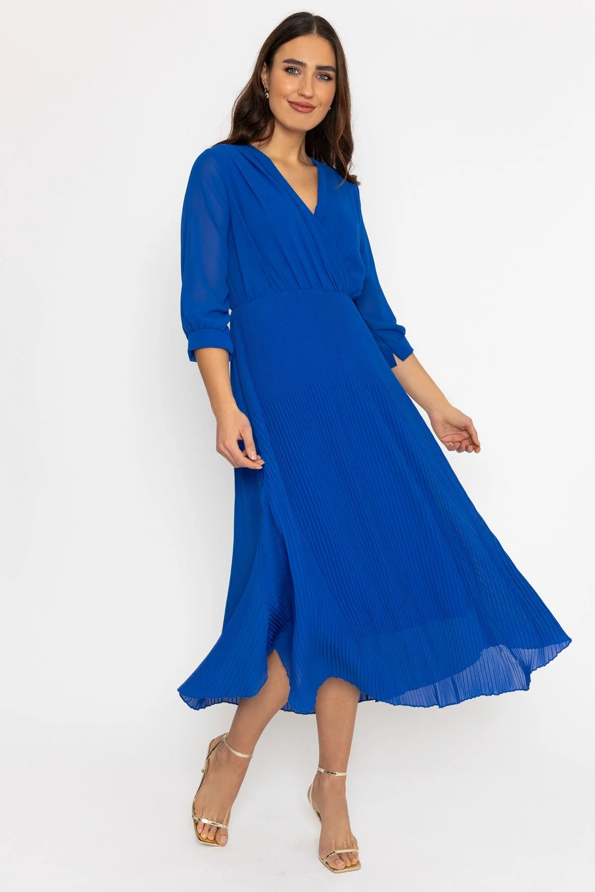 Hannah Midi Dress in Blue