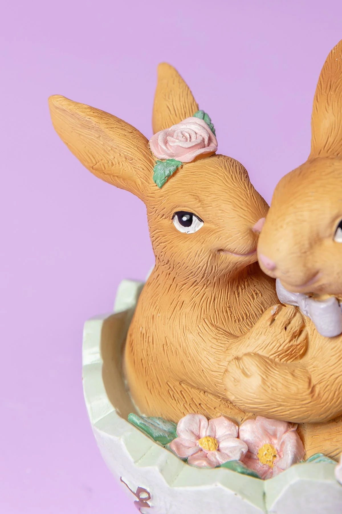 Bunny Couple In Egg Ornament