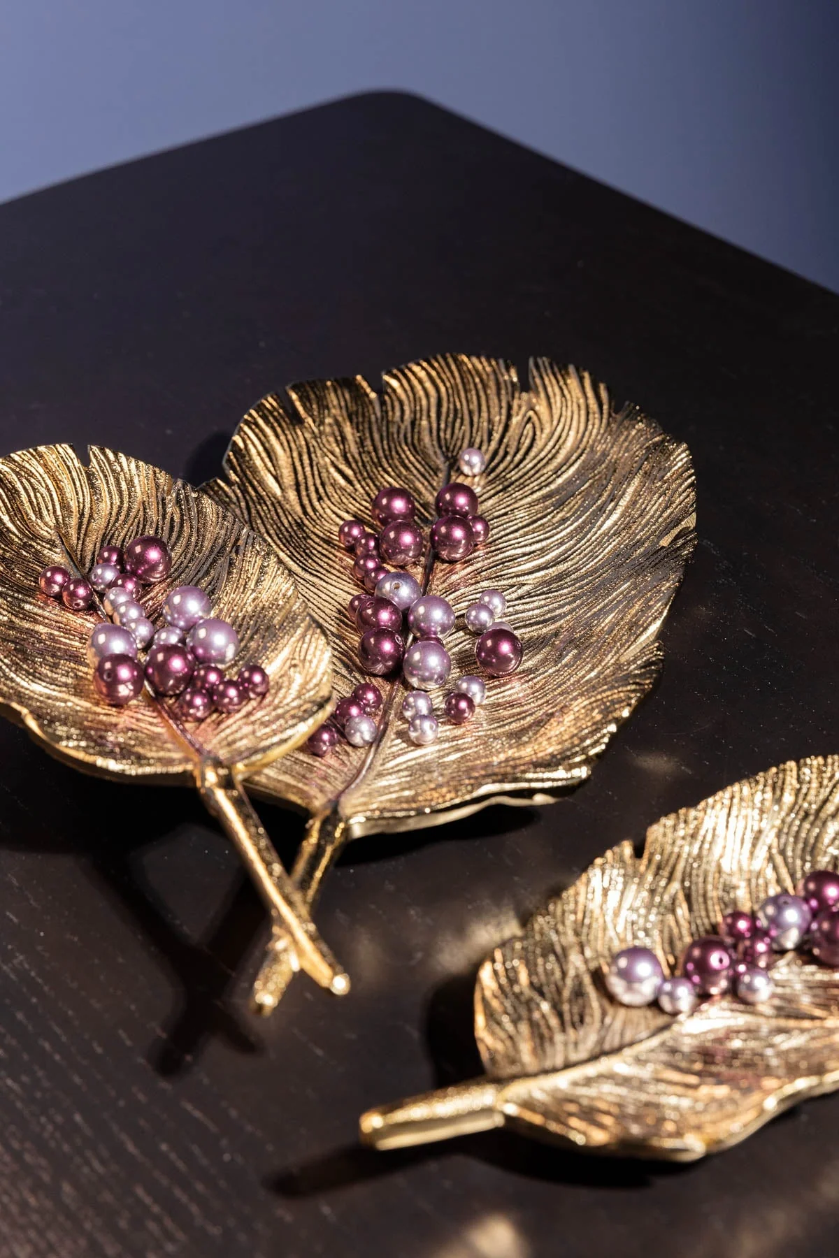 Gold Double Feather Platter
