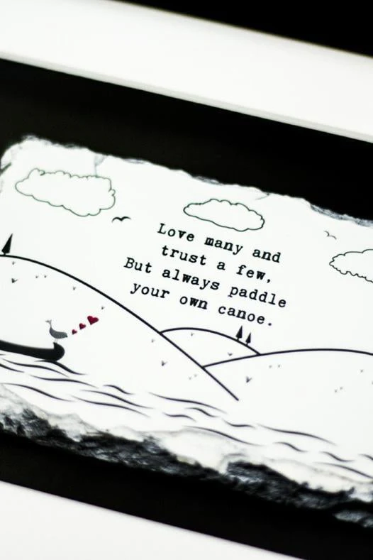 Slatecraft Art - Paddle Your Own Canoe