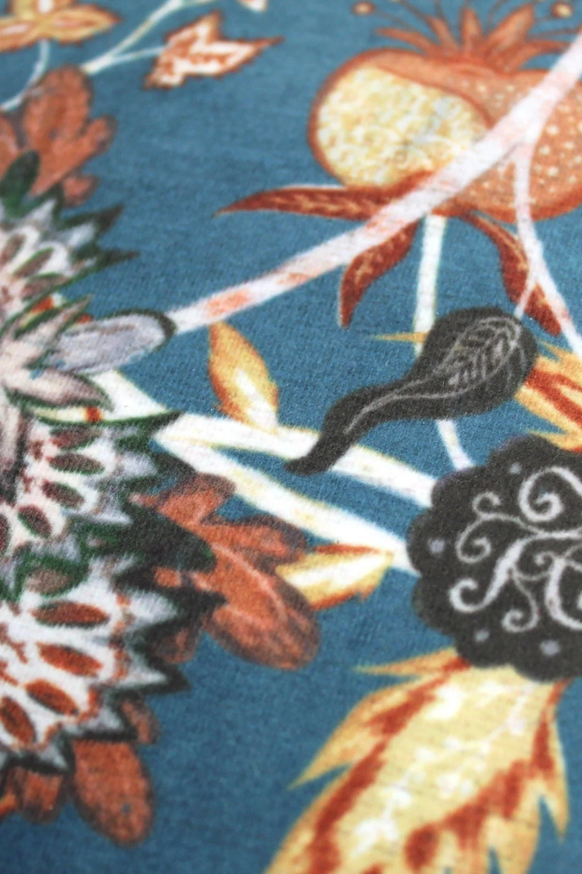 Protea 43x43cm Cushion in Teal