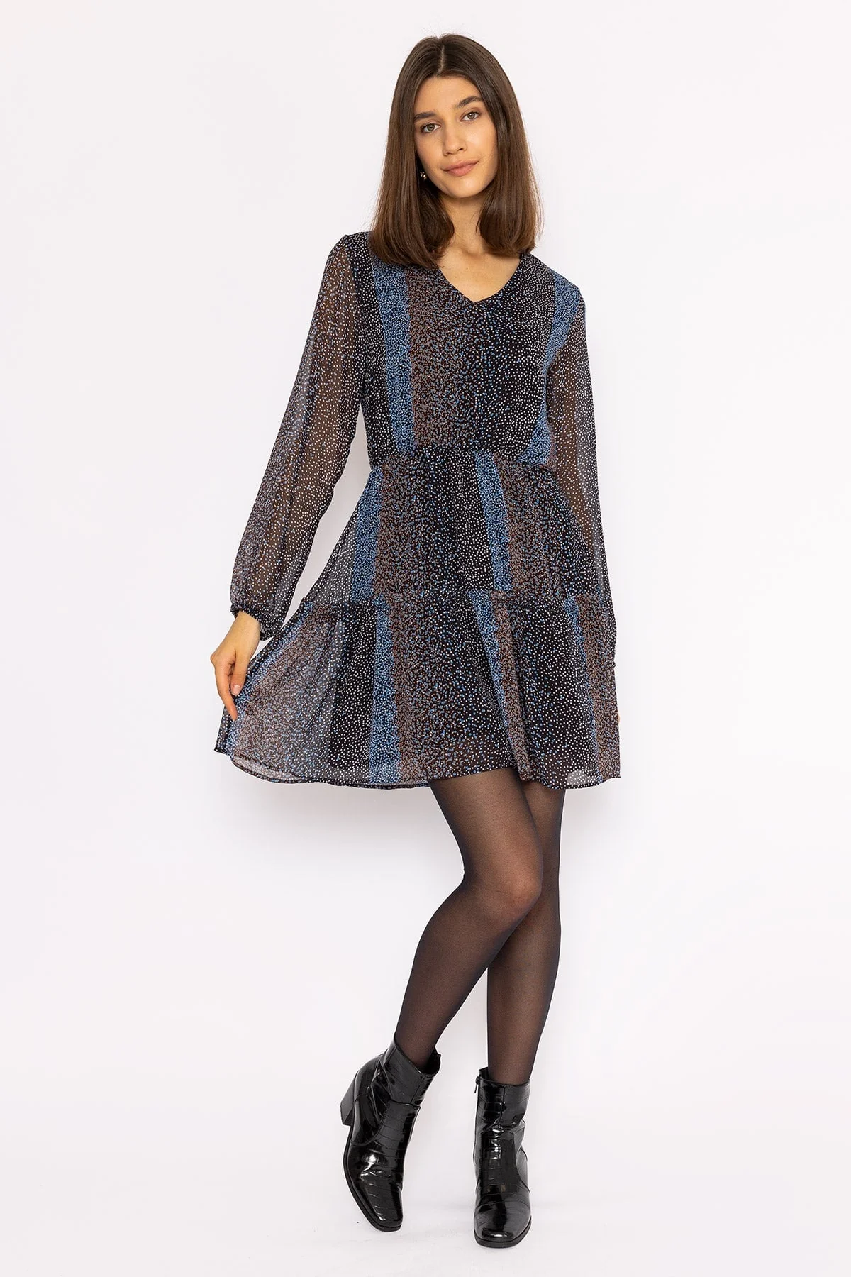 Jessie Mini Dress in Abstract Print