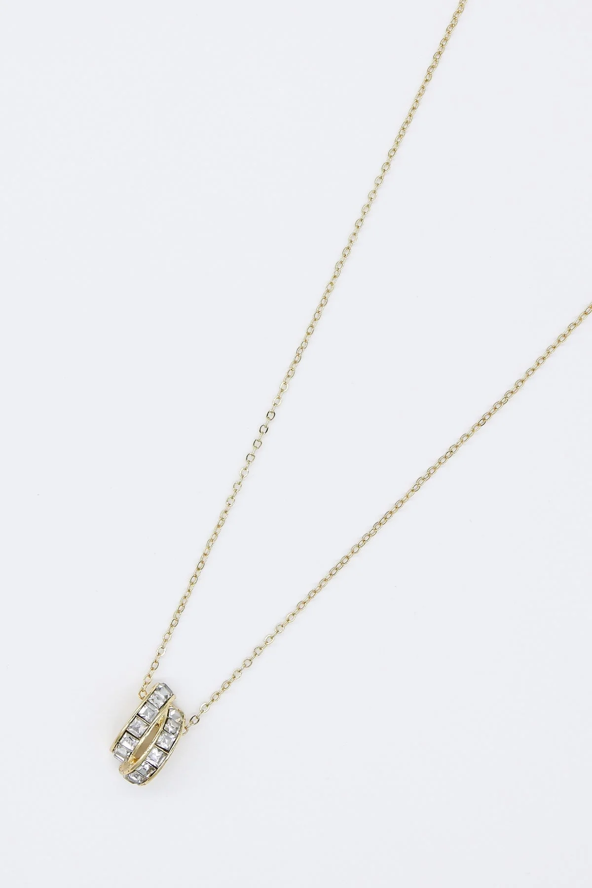 Double Strand Pendant Necklace in Gold