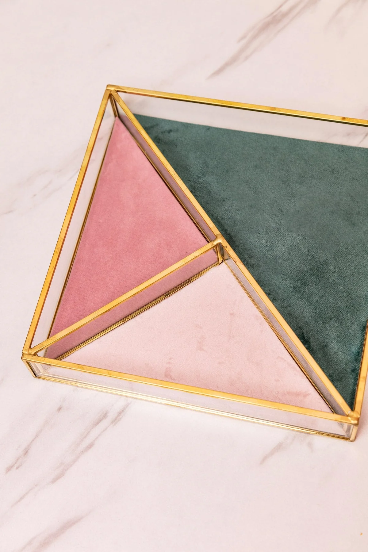 Square Glass Jewellery Tray