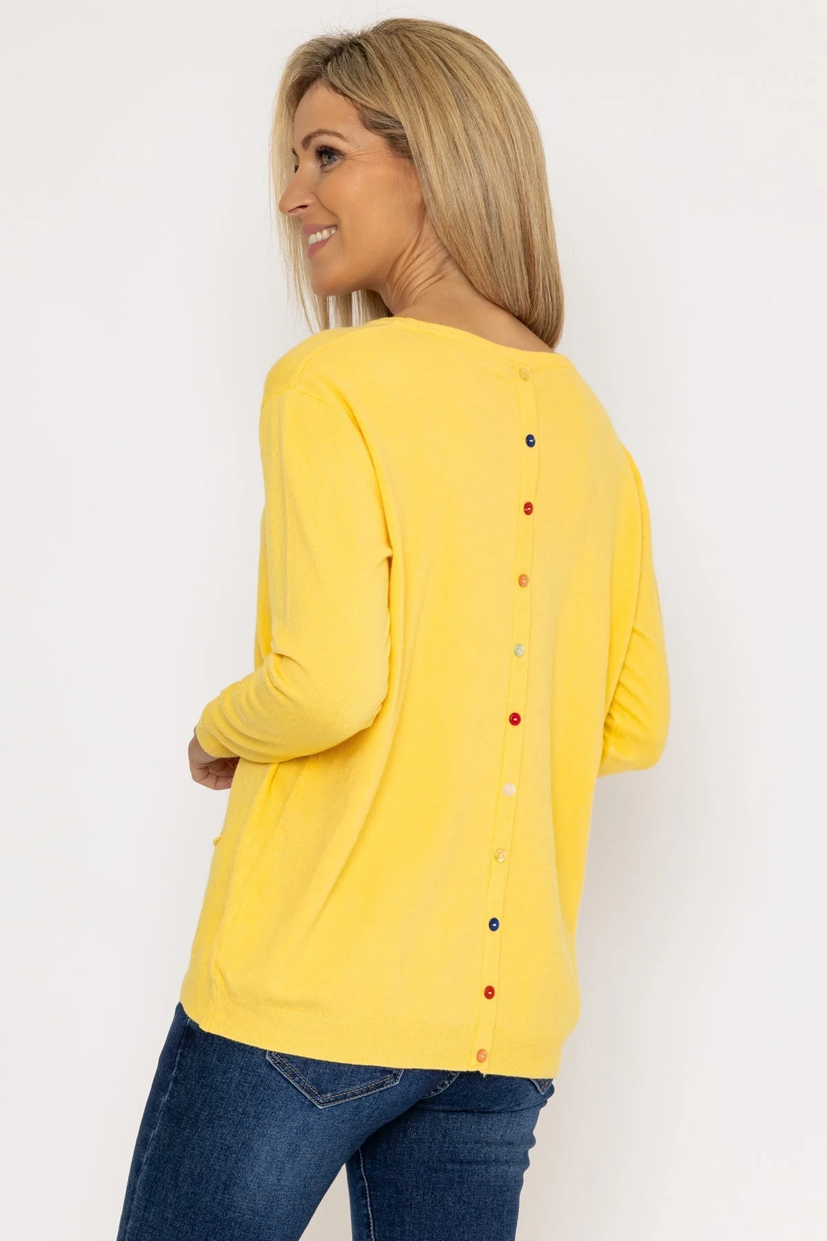 Button Detail Knit in Yellow