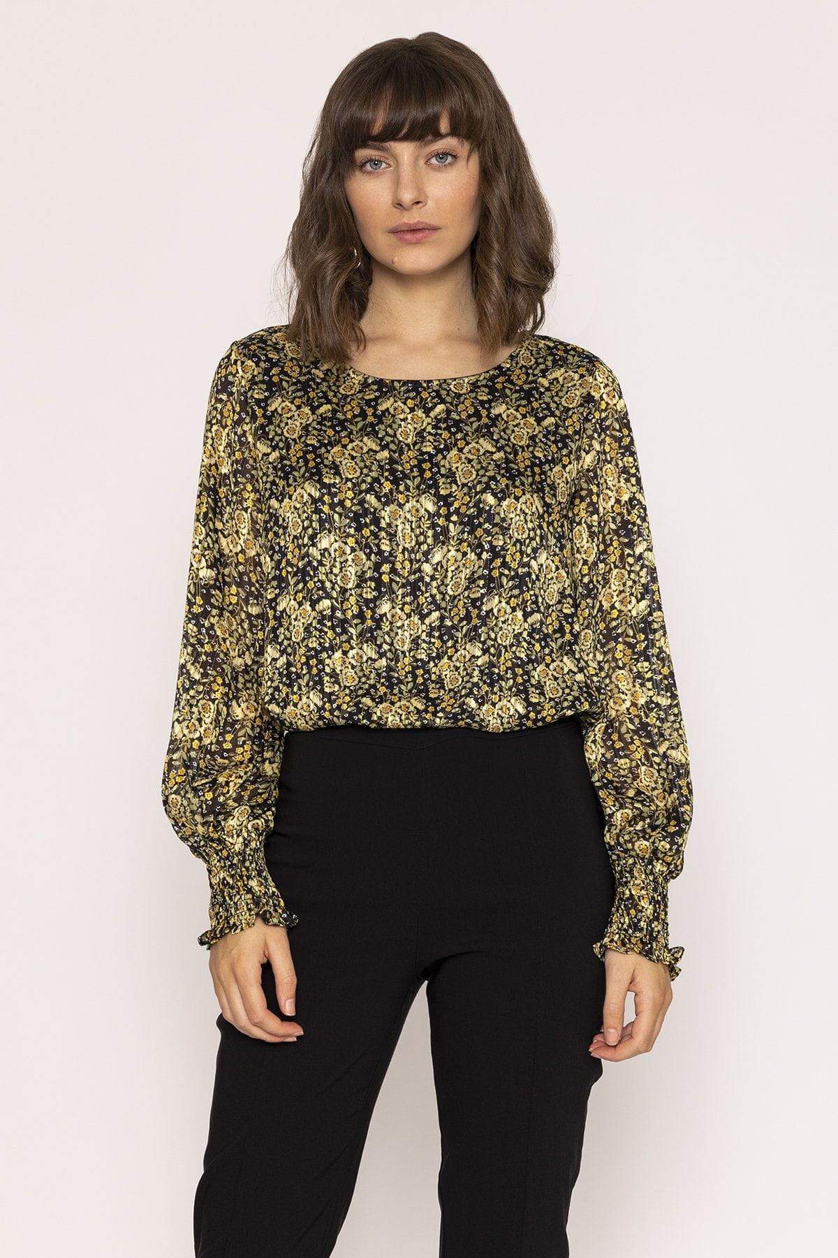 Lurex Top in Green Print