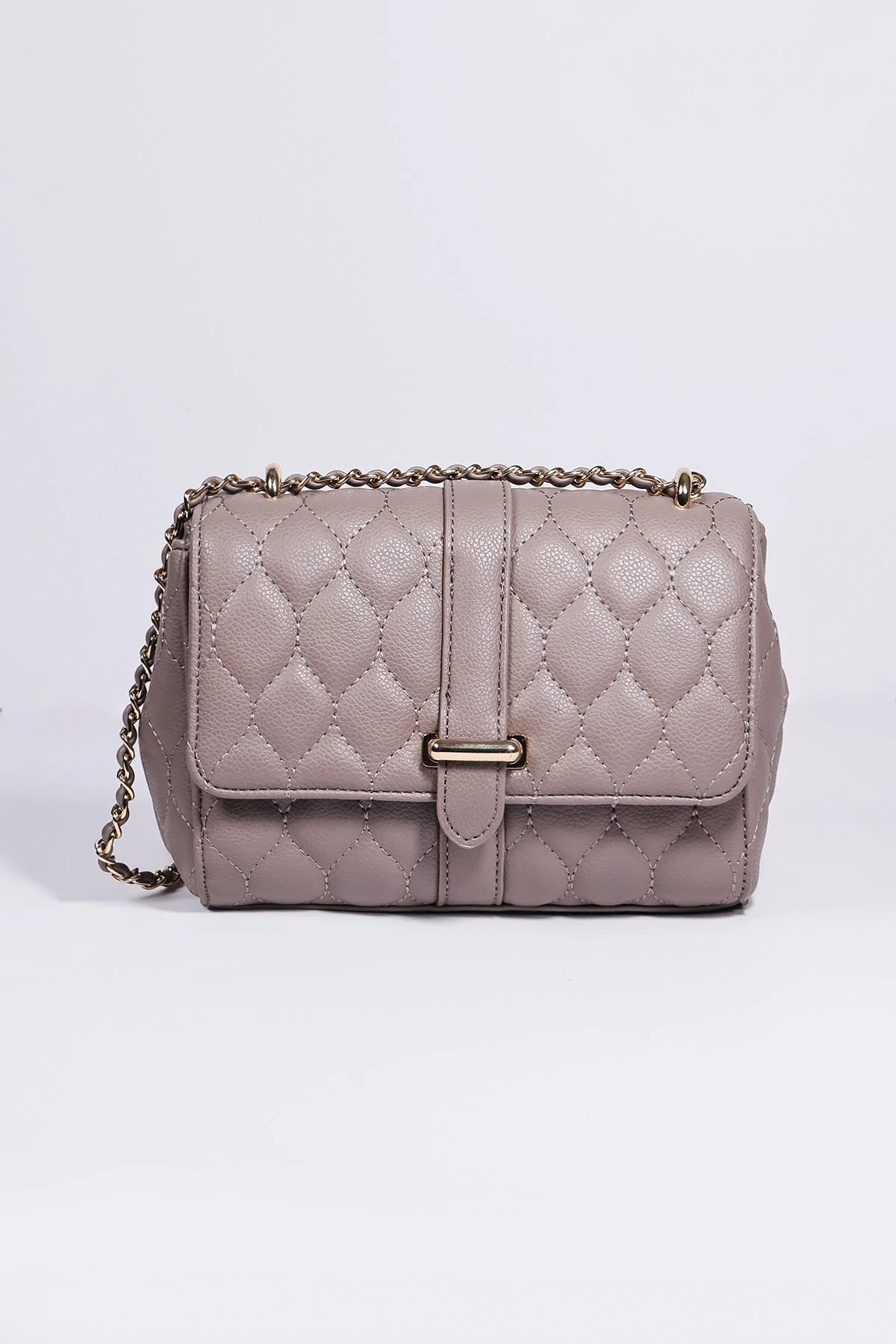 Quilted Petite Crossbody in Mink