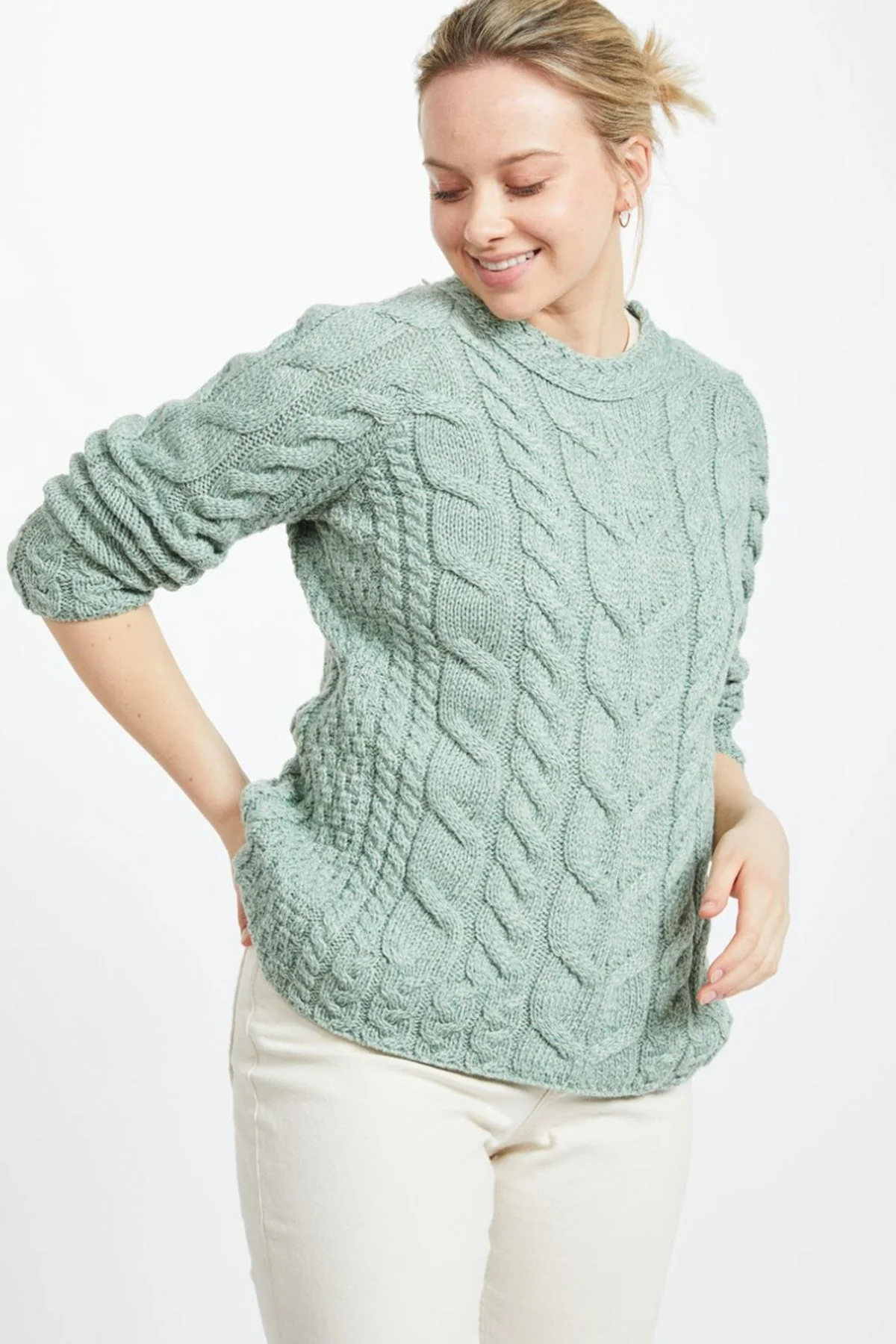 Super Soft Raglan Sweater in Mint