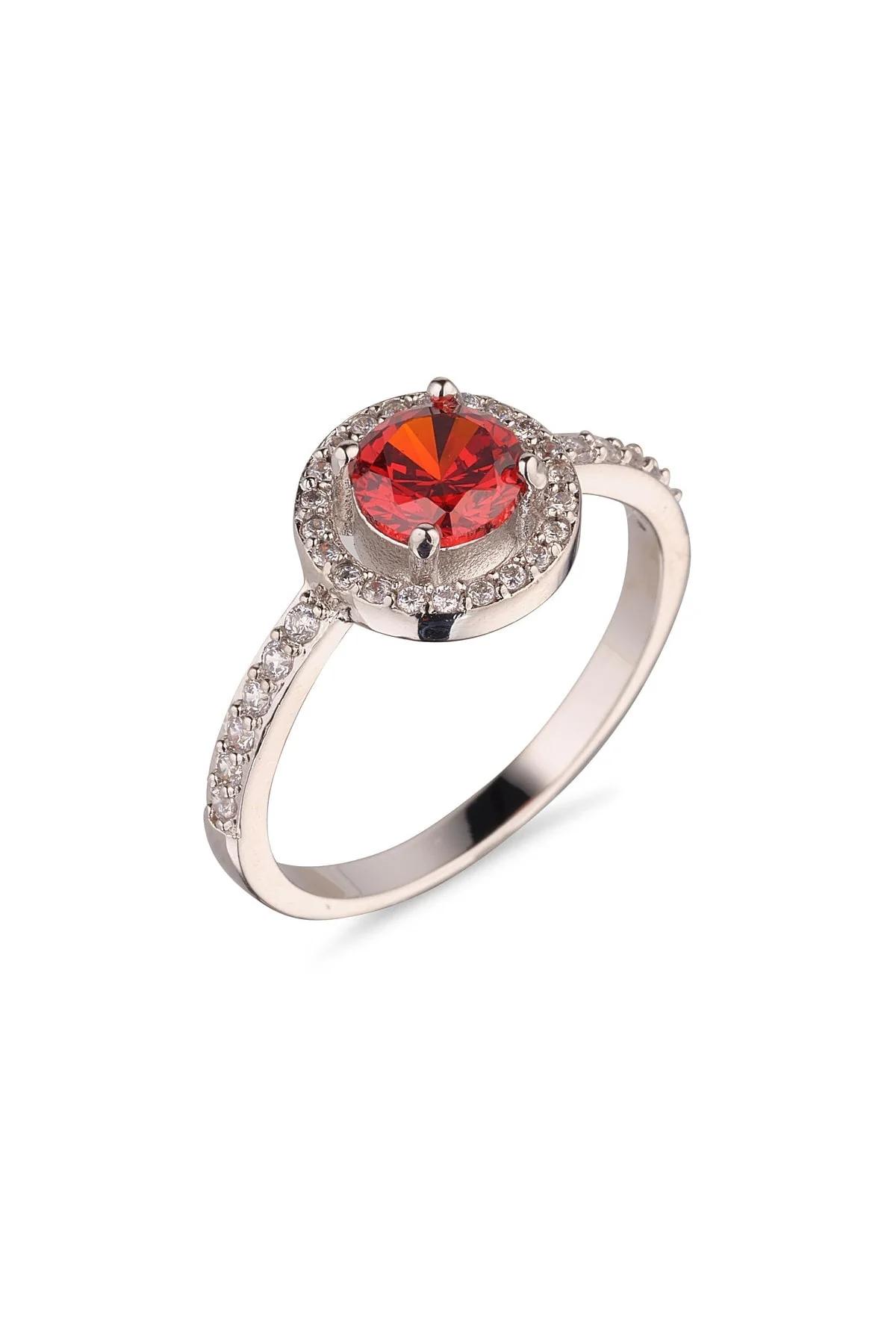 Round Garnet Ring Size 7