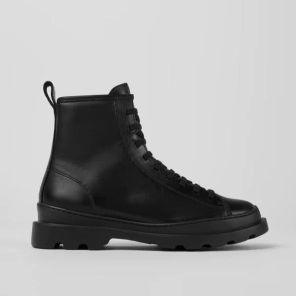 CAMPER | BOTAS MUJER | BRUTUS BOTA NEGRA DE MEDIA CAÑA CON CORDONES | NEGRO