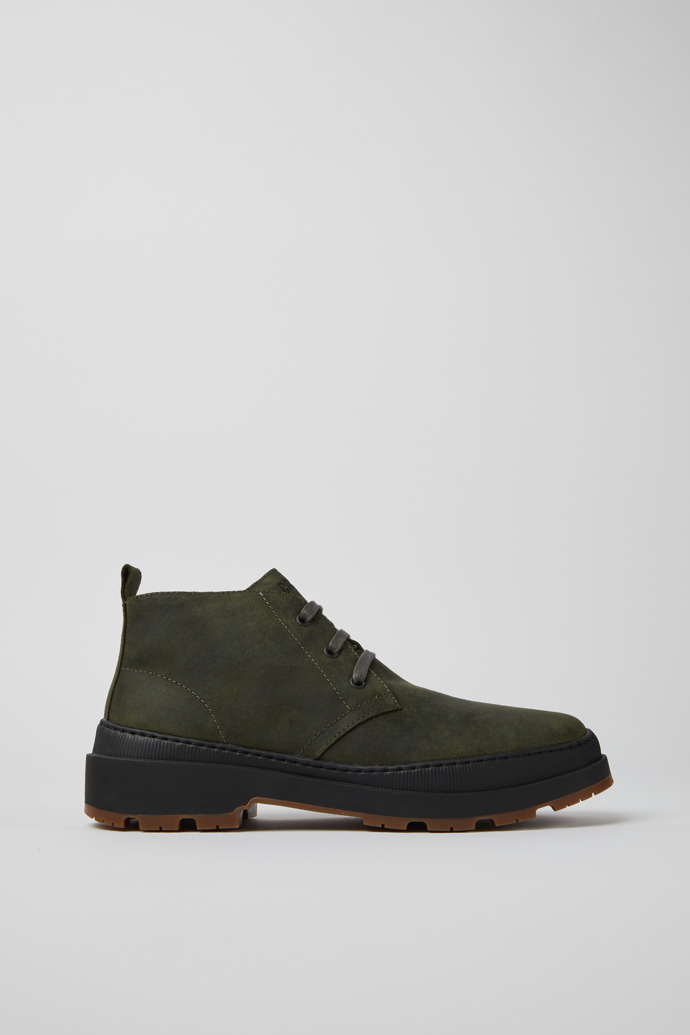Botines verde oscuro de nobuk para hombre
