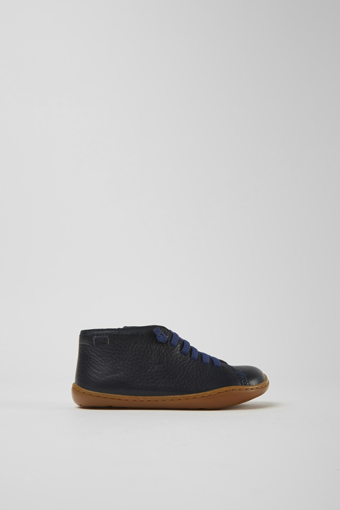 Botas de piel azul oscuro