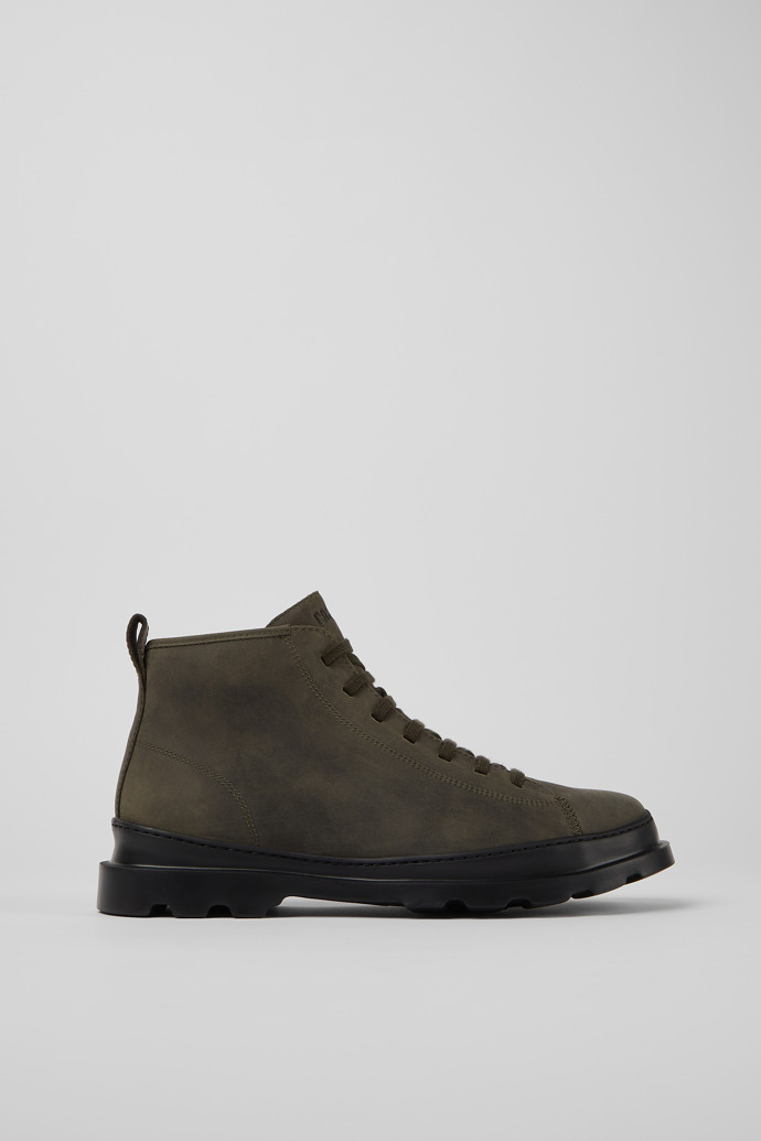 Botines verde oscuro de nobuk para hombre