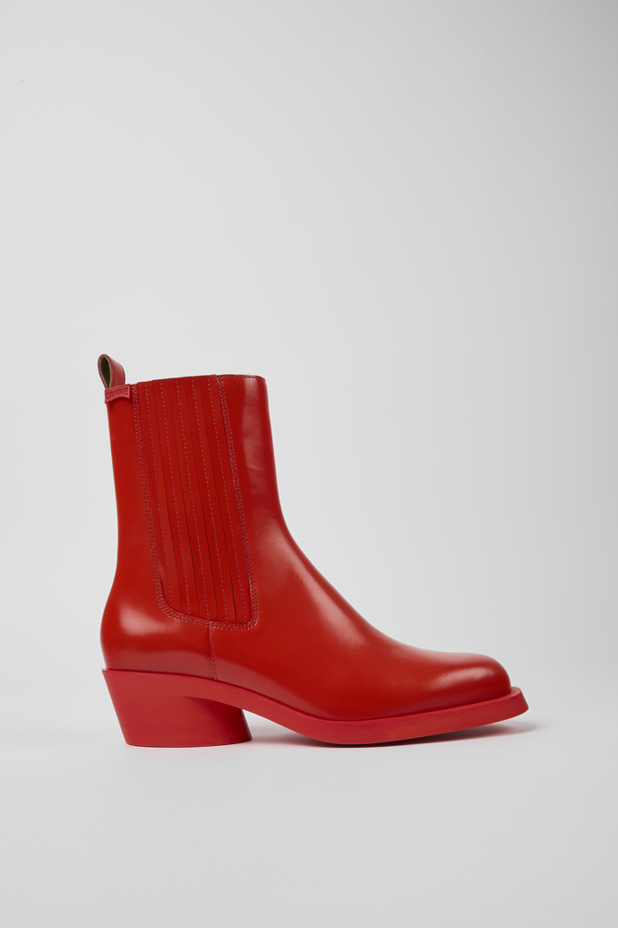 Botas rojas de piel para mujer