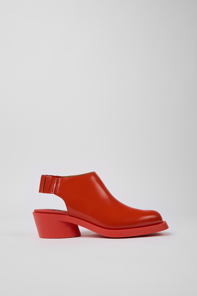 Zapatos de tac&ograve;n rojos de piel para mujer