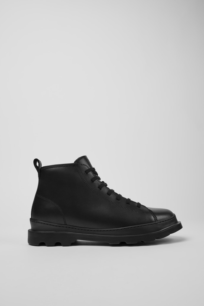 Botines negros de piel para hombre