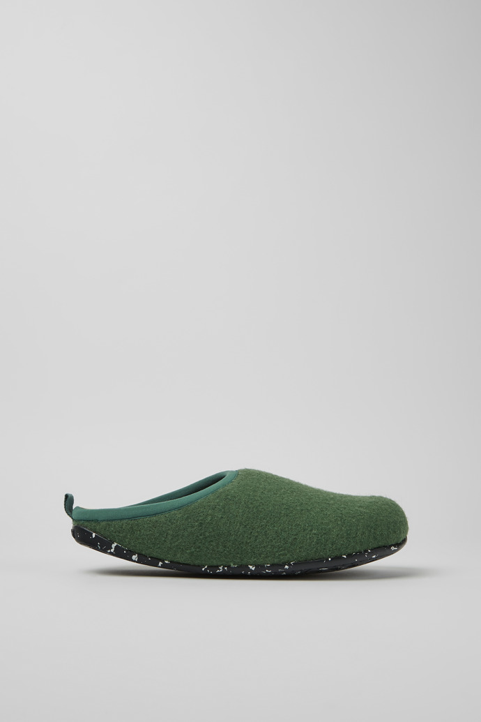 Zapatillas de ca&Ntilde;a verdes de lana para hombre