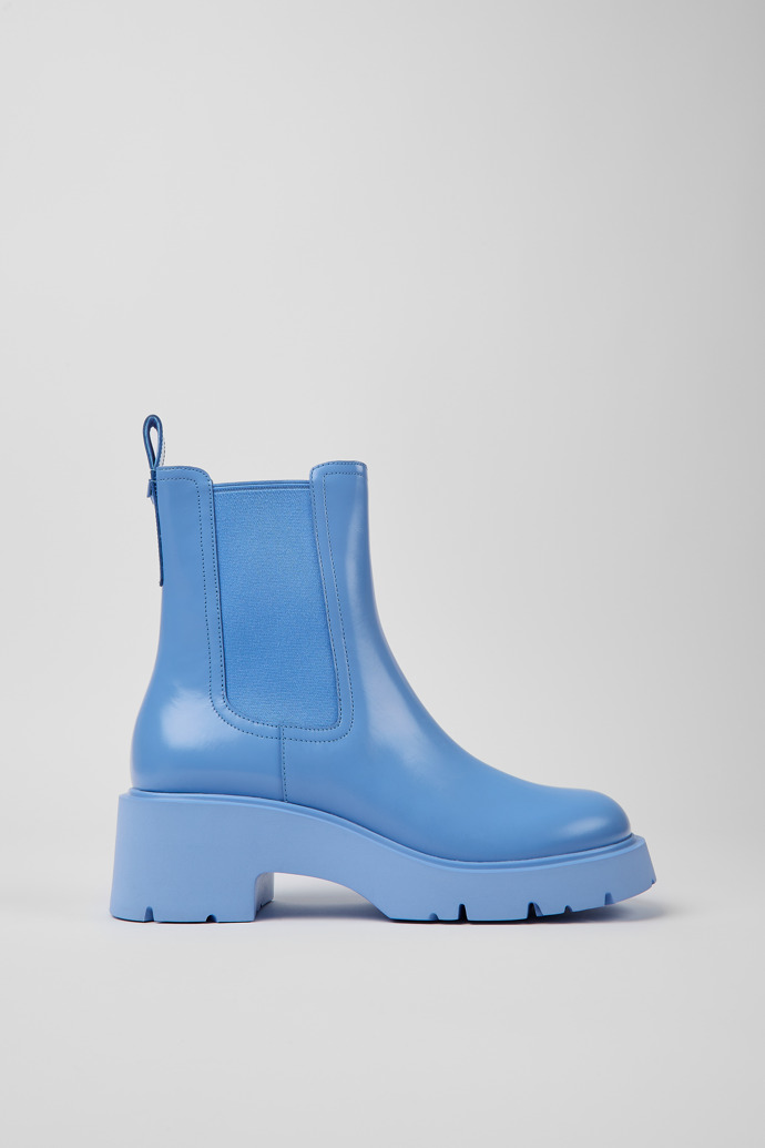 Botas Chelsea azules de piel para mujer