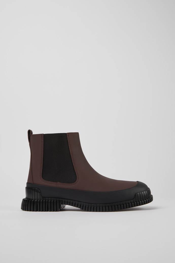 Botas Chelsea marrones y negras de piel para hombre